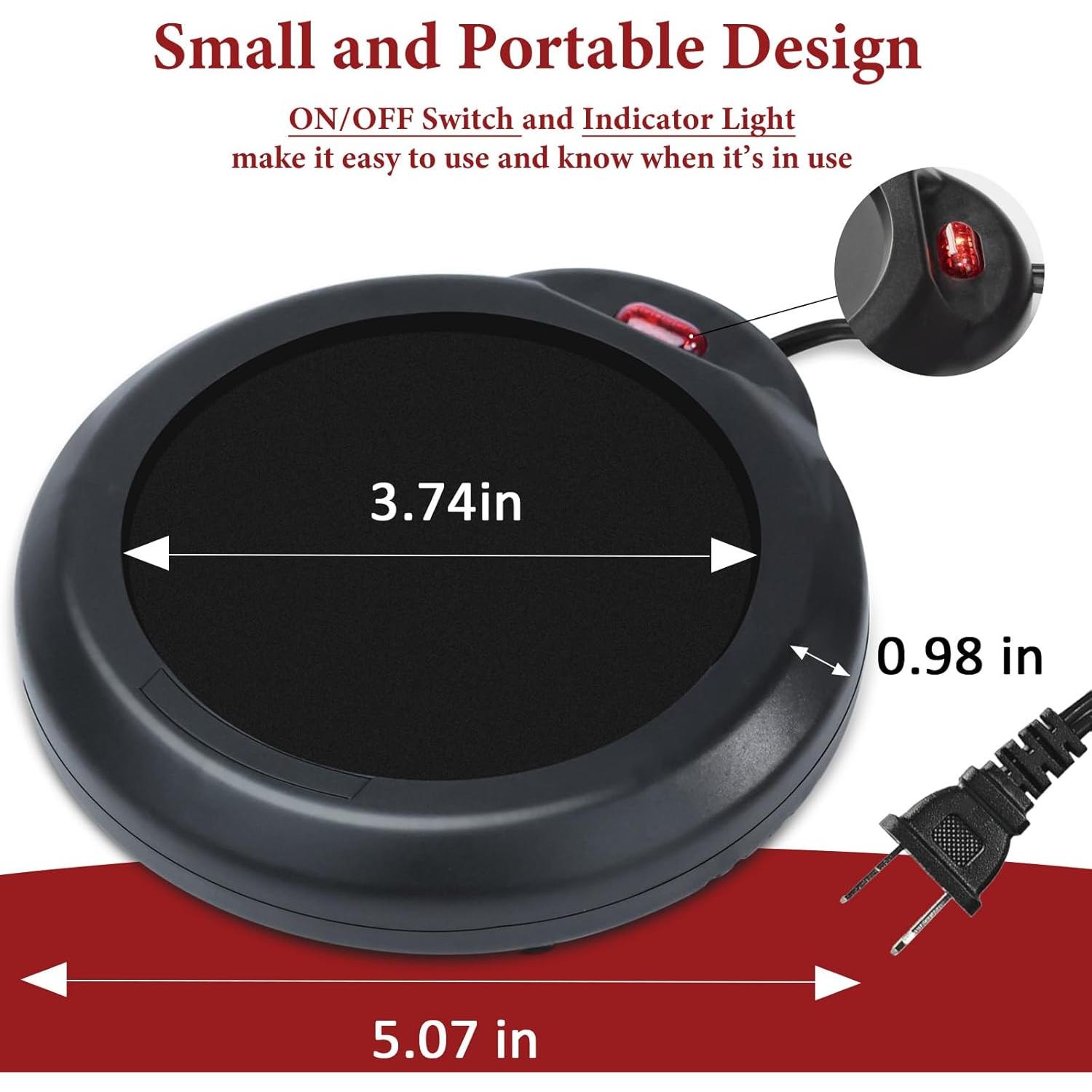 Calentador de Cera Dialan's 17W Negro para Velas y Bebidas