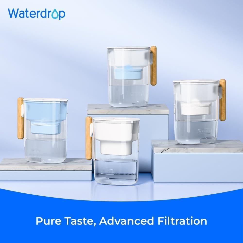 Jarra de Filtro de Agua Waterdrop 10 Tazas con 4 Filtros