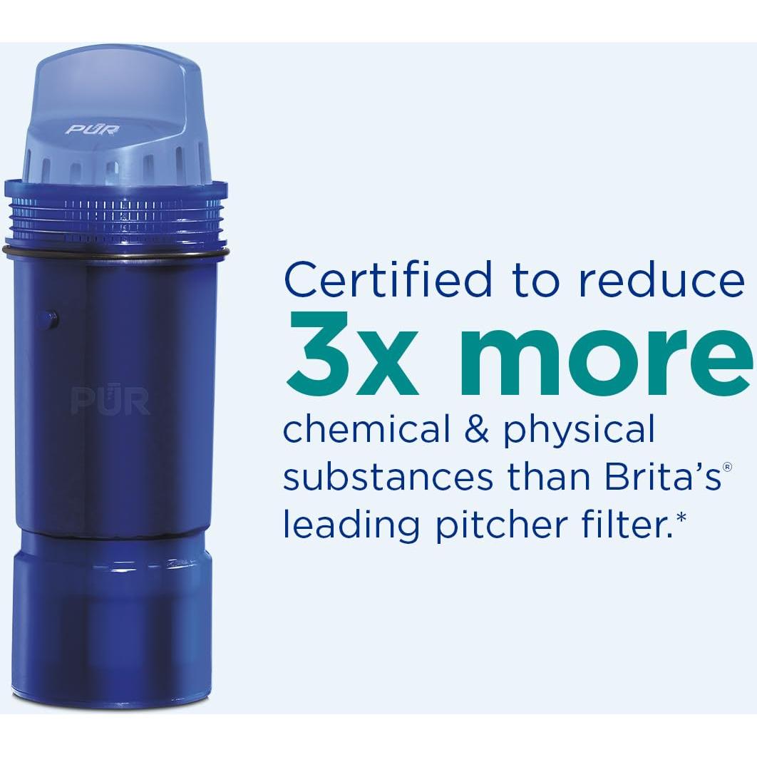 Jarra Filtradora de Agua PUR 7 Tazas Humo, Filtro Original