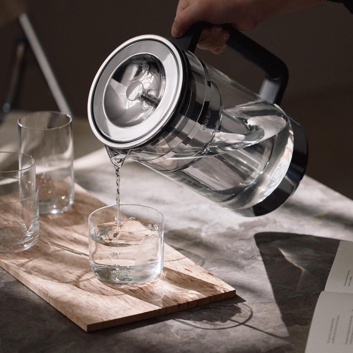 Purificador de Jarra de Agua aarke de Vidrio 1.66L Libre BPA