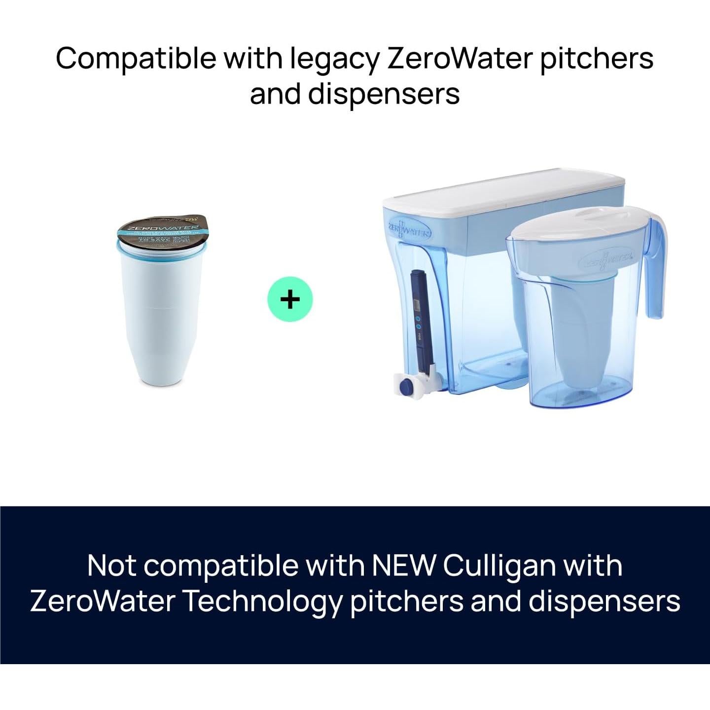 Filtro de Reemplazo ZeroWater - 5 Etapas, Paquete de 2, Certificado IAPMO