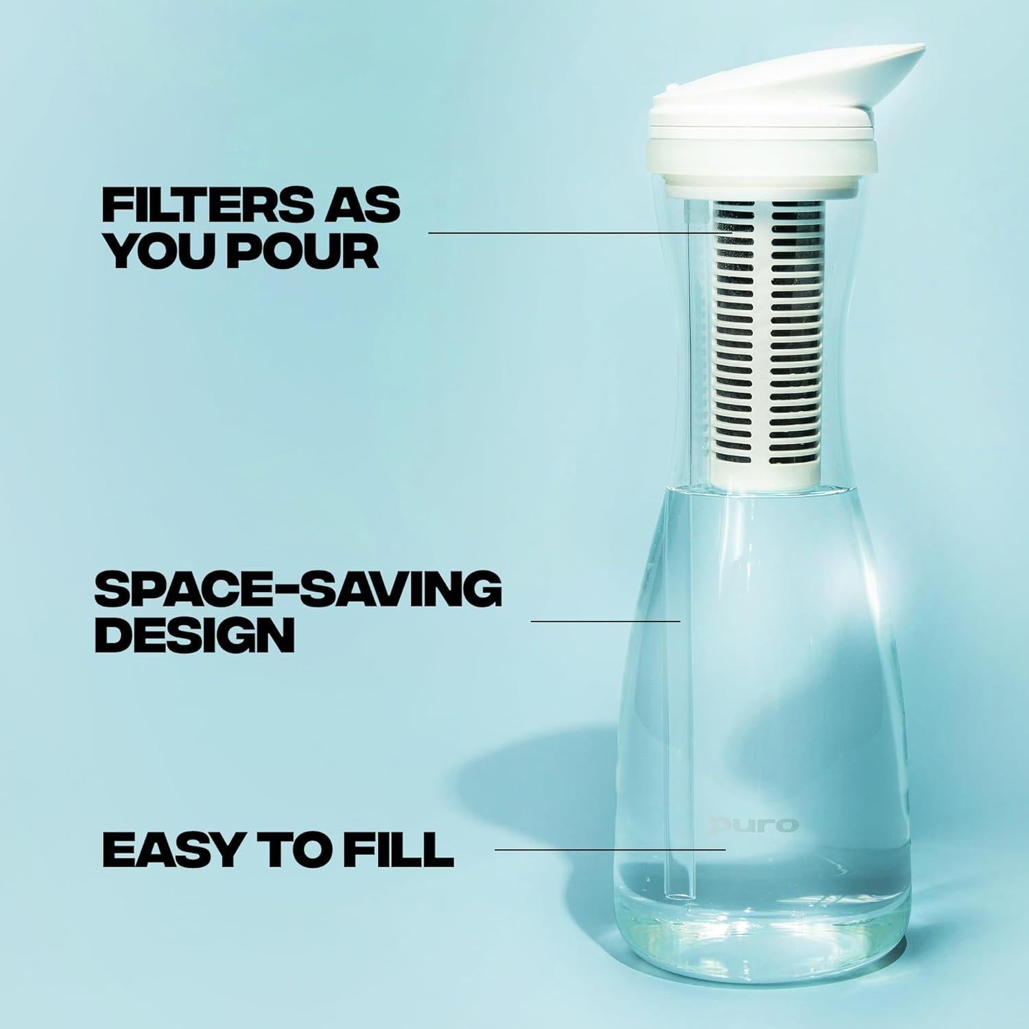 Jarra de Filtro de Agua Puro 1.3L - Elimina Plomo y Cloro