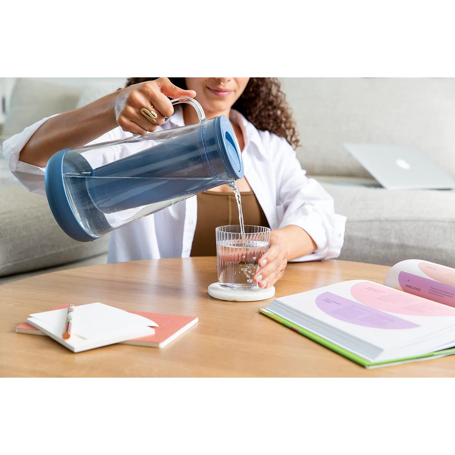 Jarra de Filtro de Agua LifeStraw Home 7 Tazas Vidrio Azul