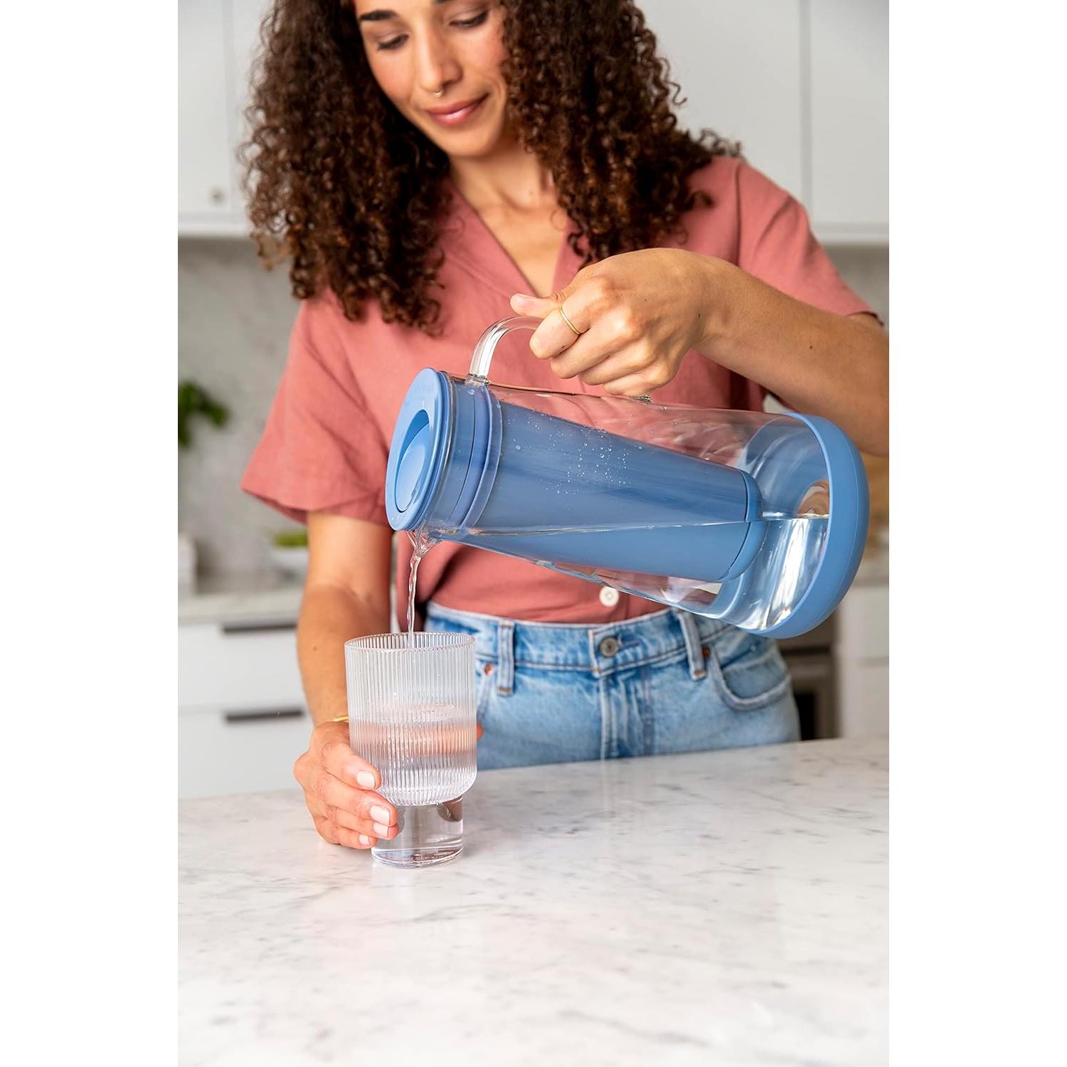 Jarra de Filtro de Agua LifeStraw Home 7 Tazas Vidrio Azul