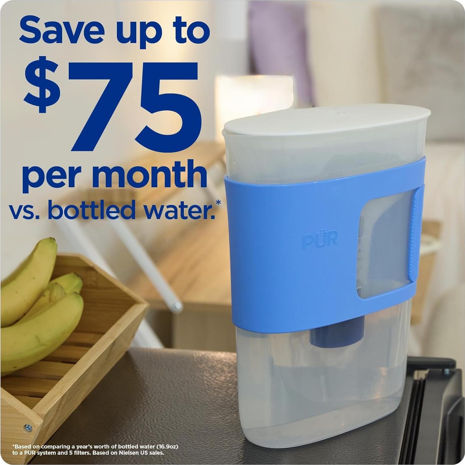 Jarra de Filtro de Agua PUR Delgado 8 Tazas Apta Lavavajillas