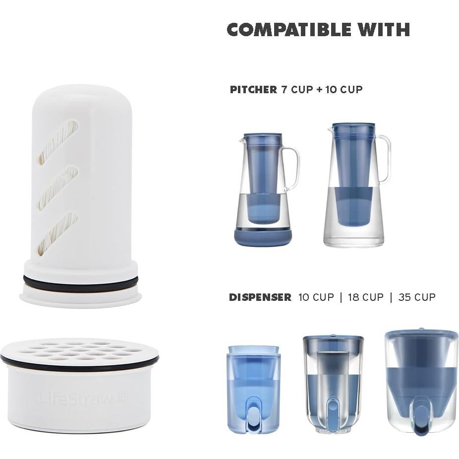 Jarra filtradora de agua LifeStraw Home 7 tazas vidrio