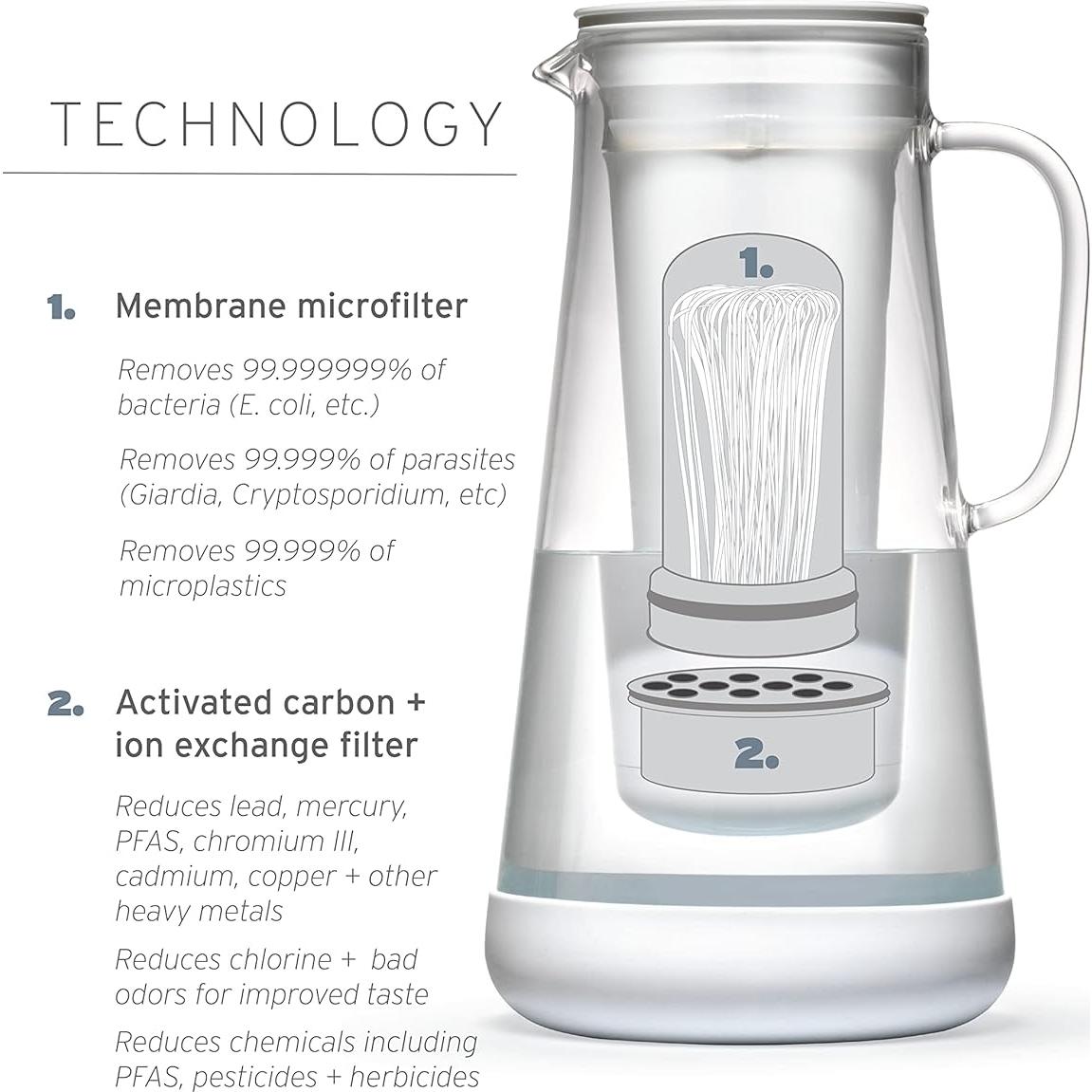 Jarra filtradora de agua LifeStraw Home 7 tazas vidrio