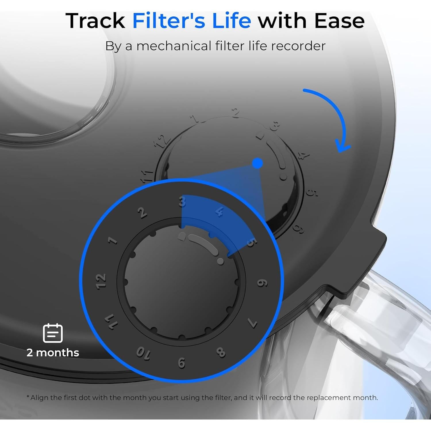 Jarra de Filtro de Agua de Vidrio Waterdrop 10 Tazas Ecológica