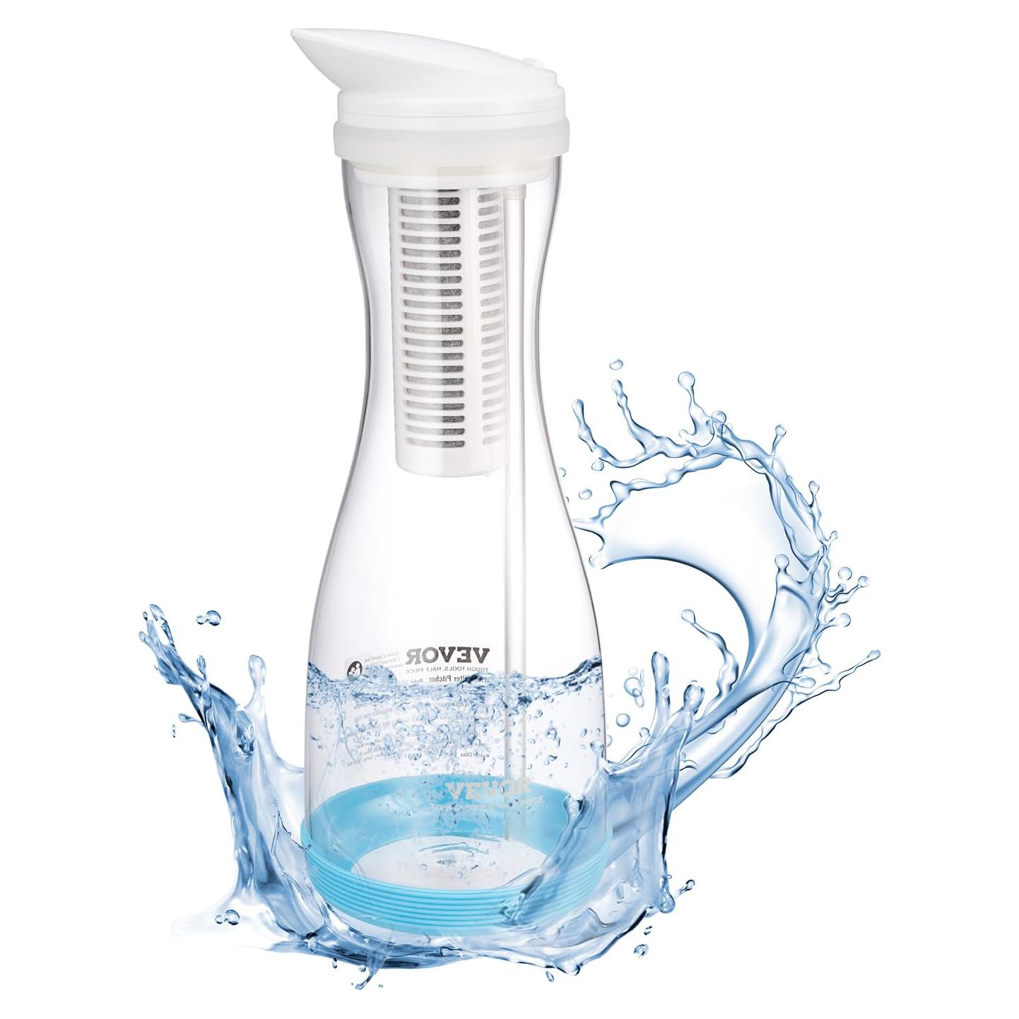 Jarra de Filtro de Agua VEVOR de Vidrio 6 Tazas Sin BPA