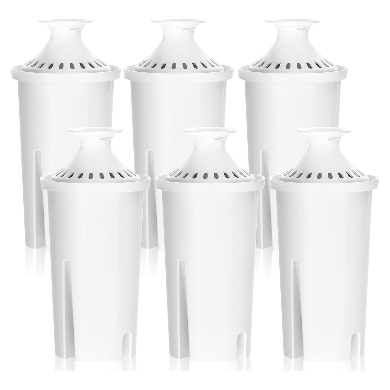 Filtro de agua de jarra Overbest, 6 unidades, compatible Brita