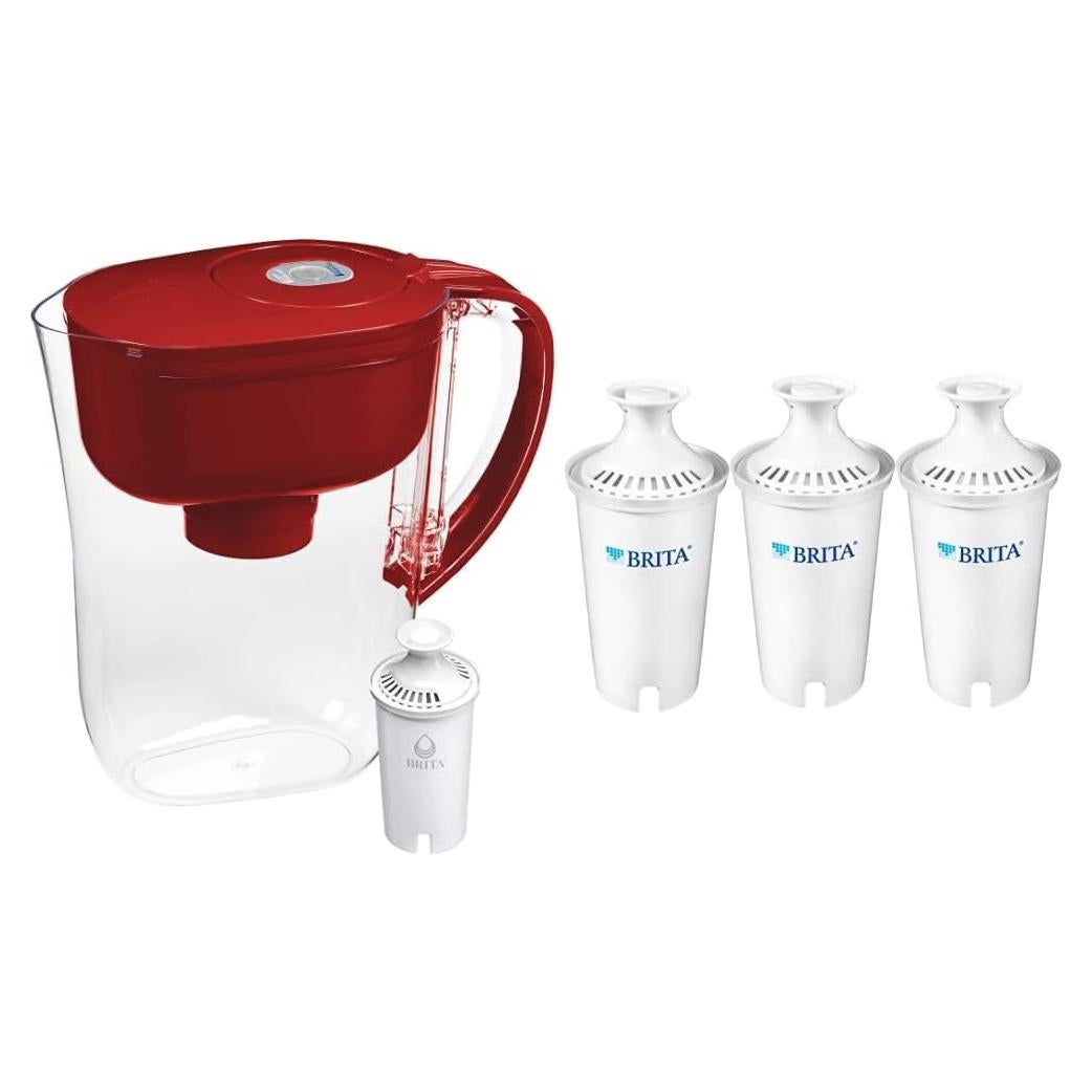Jarra de Filtro de Agua Brita 6 Tazas + 3 Filtros Estándar