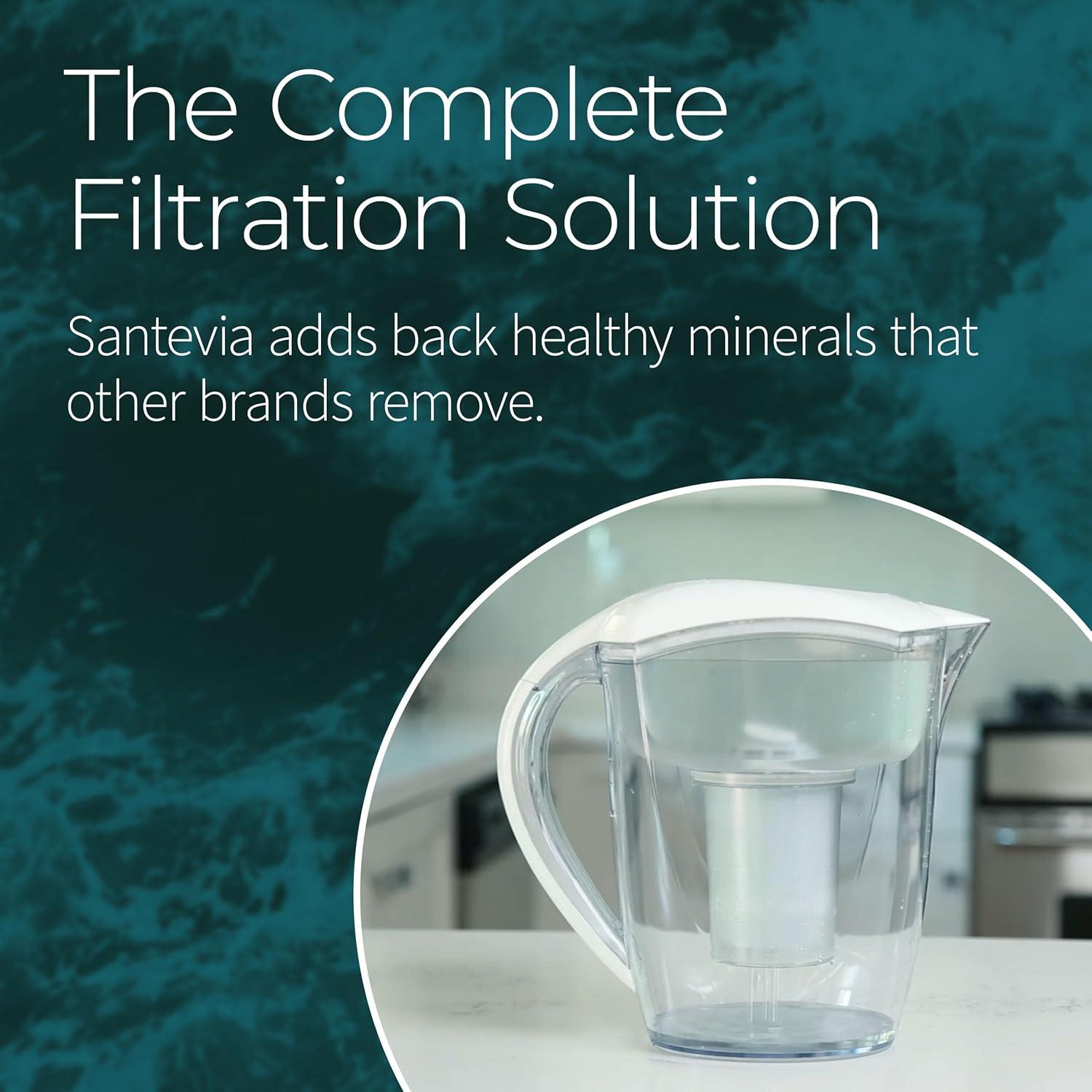 Jarra de Filtro de Agua Alcalina Santevia Clásica 9 Tazas