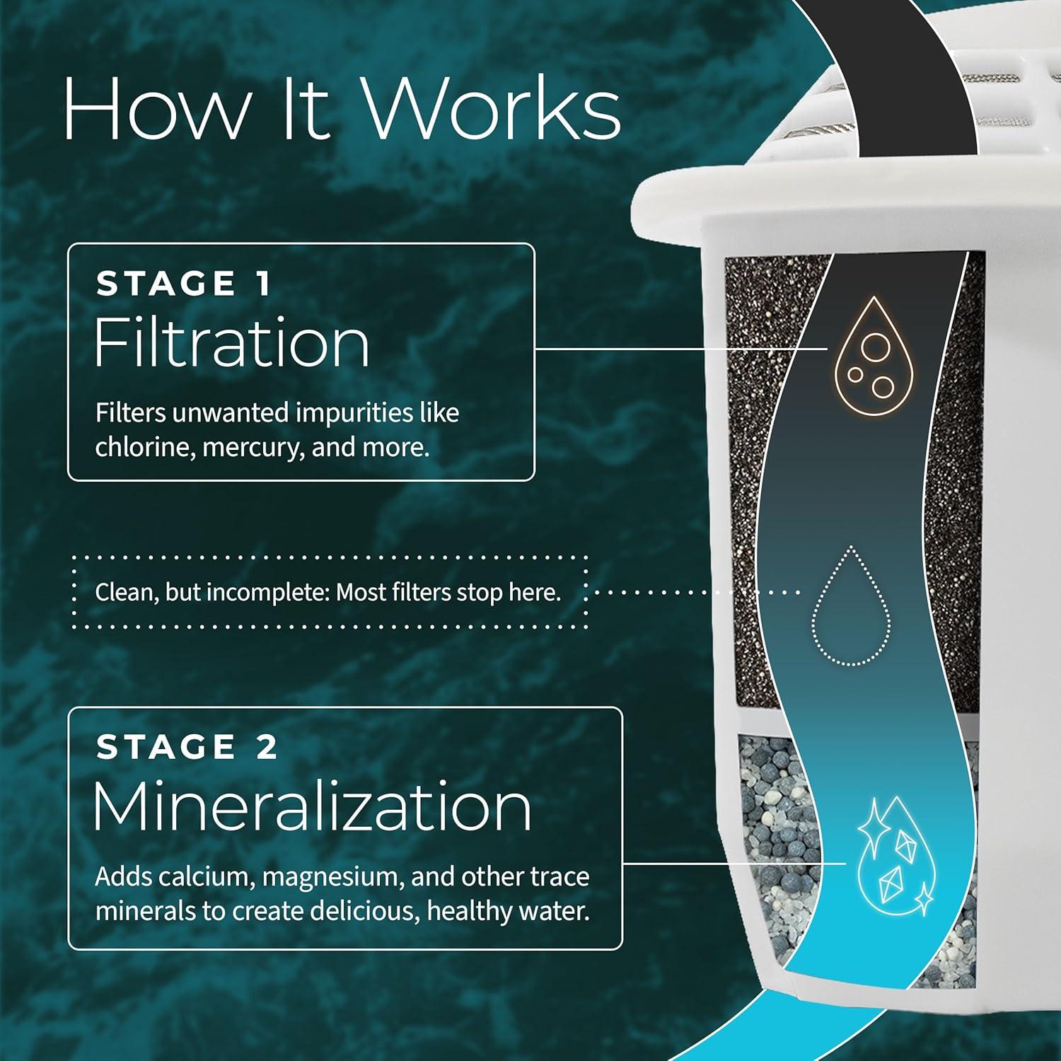 Jarra de Filtro de Agua Alcalina Santevia Clásica 9 Tazas