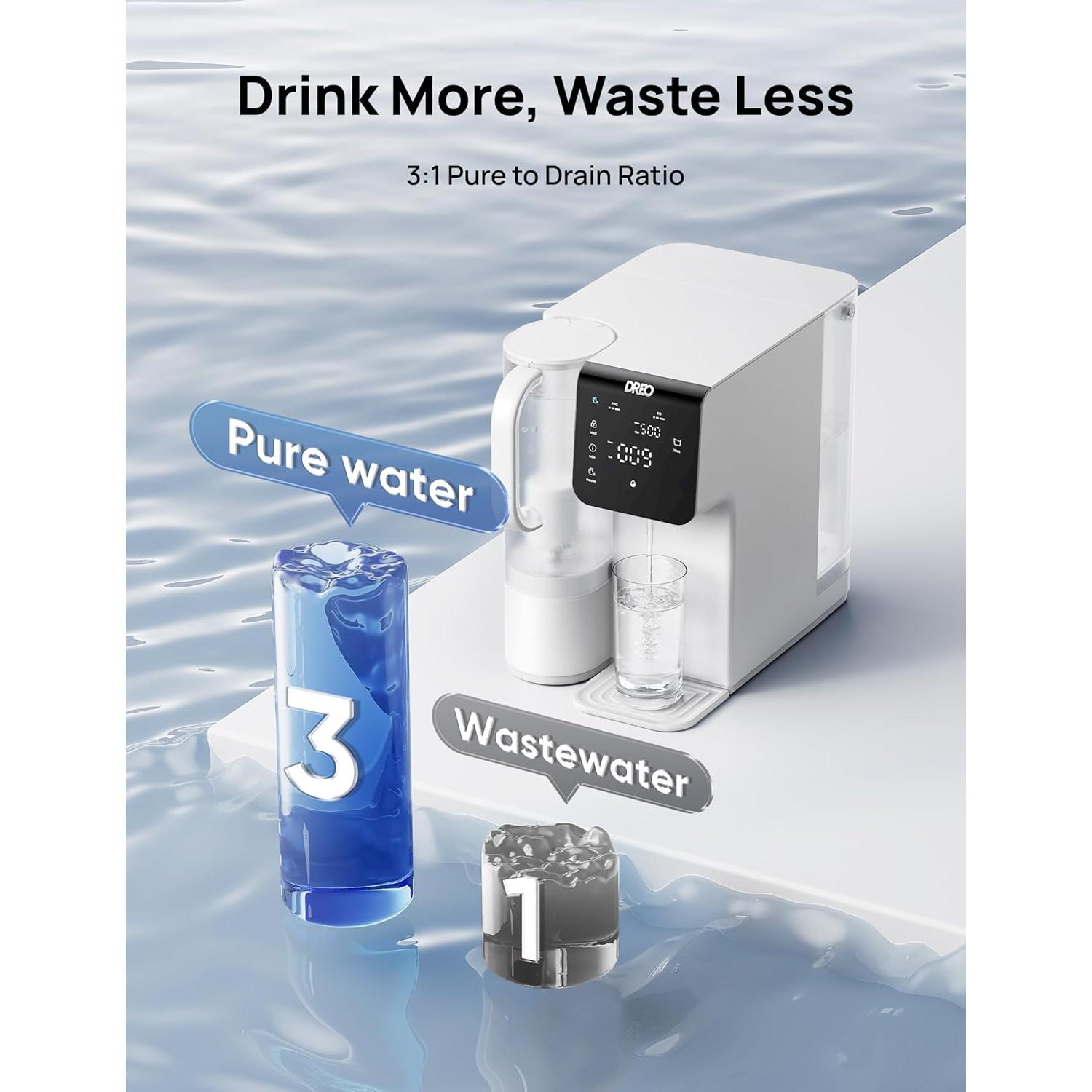 Filtro de Agua Dreo RO de Encimera 7 Etapas Blanco 6.6kg