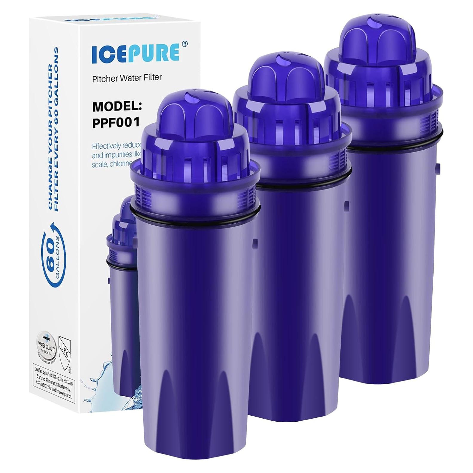 Filtro de Agua de Jarra ICEPURE PPF001 Compatible con PUR