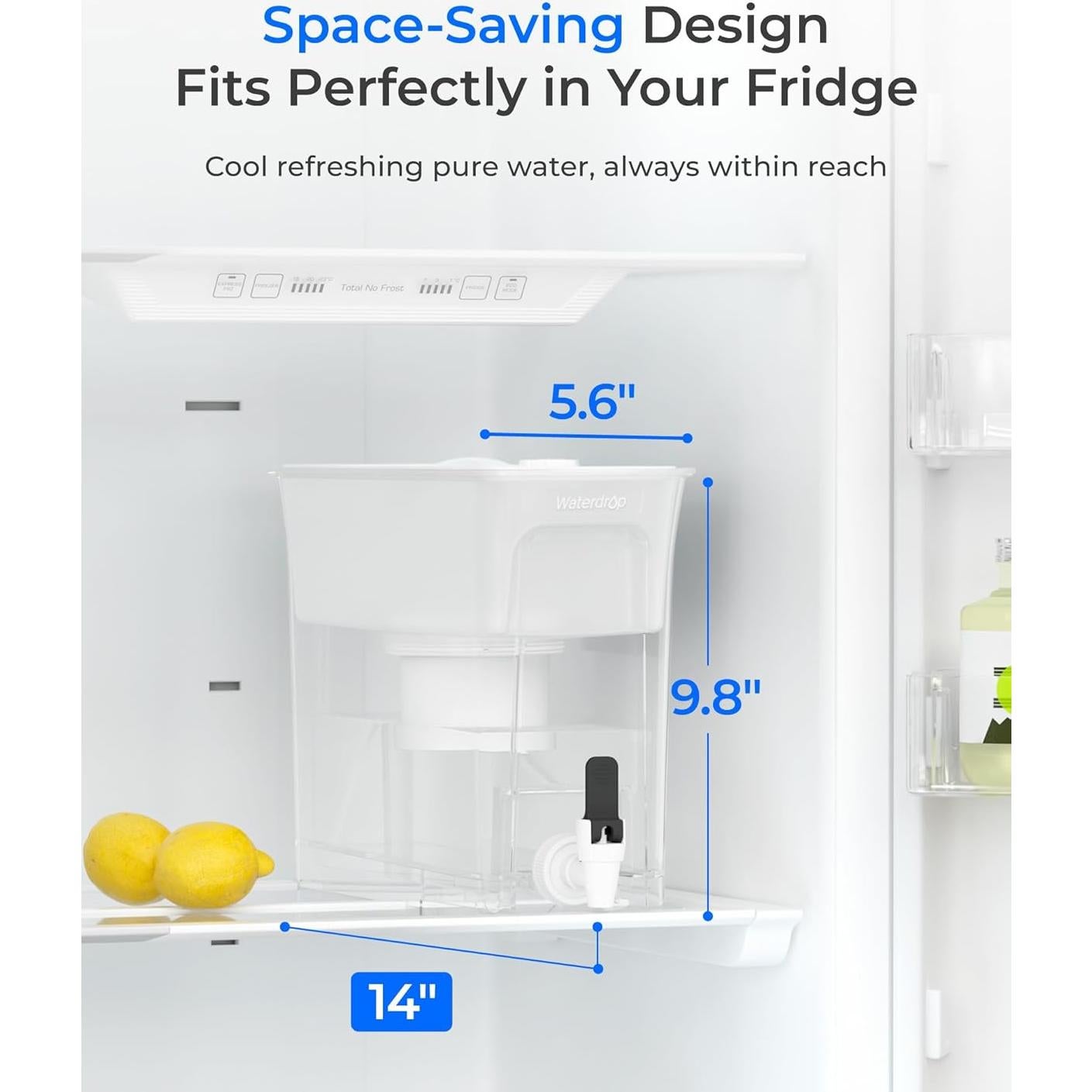 Dispensador de Agua Filtrada Waterdrop 35 Tazas Blanco
