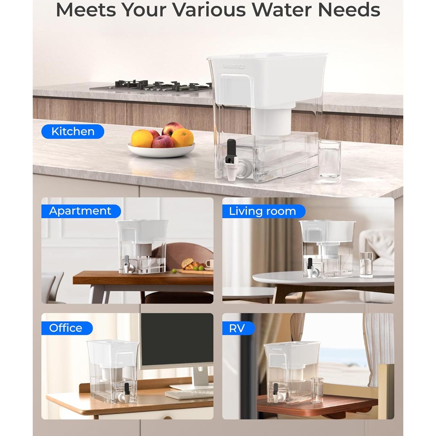 Dispensador de Agua Filtrada Waterdrop 35 Tazas Blanco