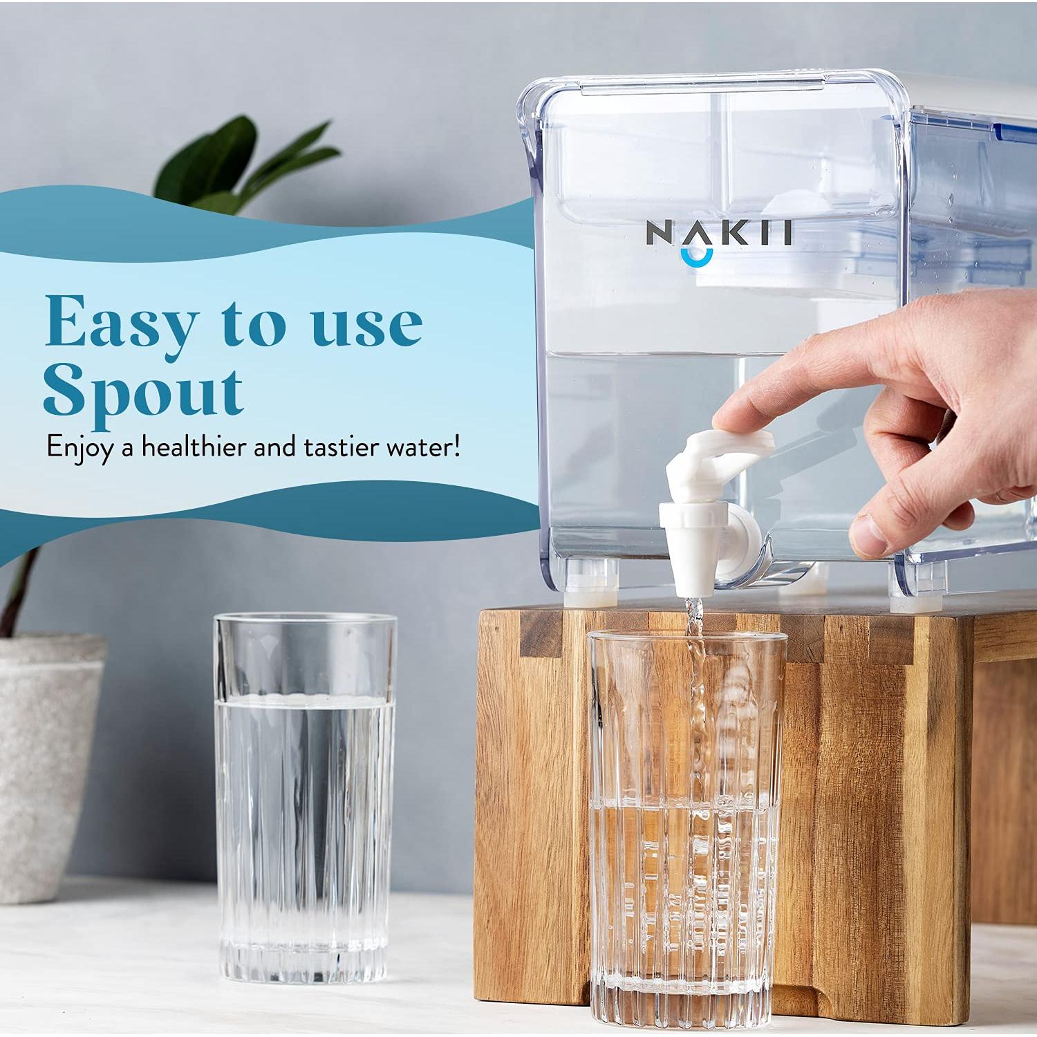 Dispensador de Agua Nakii con 2 Filtros - 18 Tazas, 1135.62 L