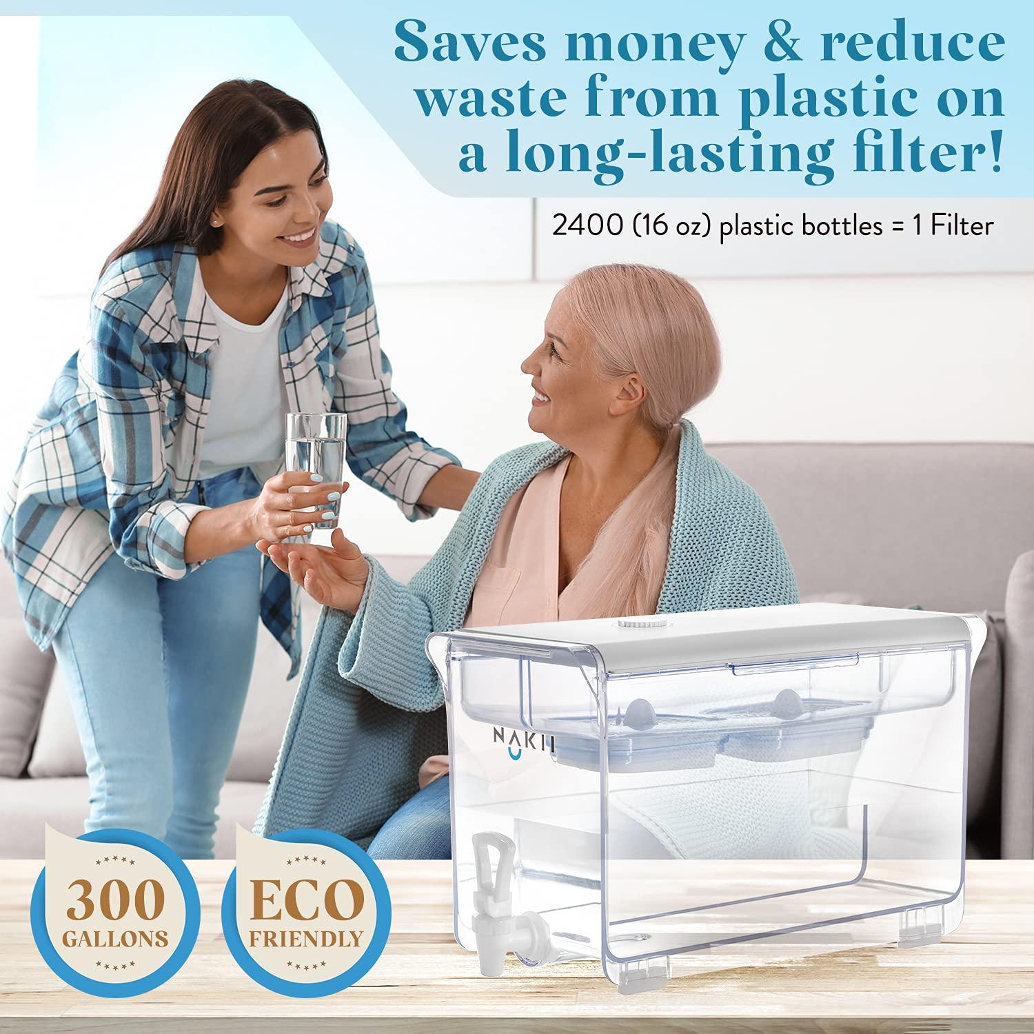 Dispensador de Agua Nakii con 2 Filtros - 18 Tazas, 1135.62 L