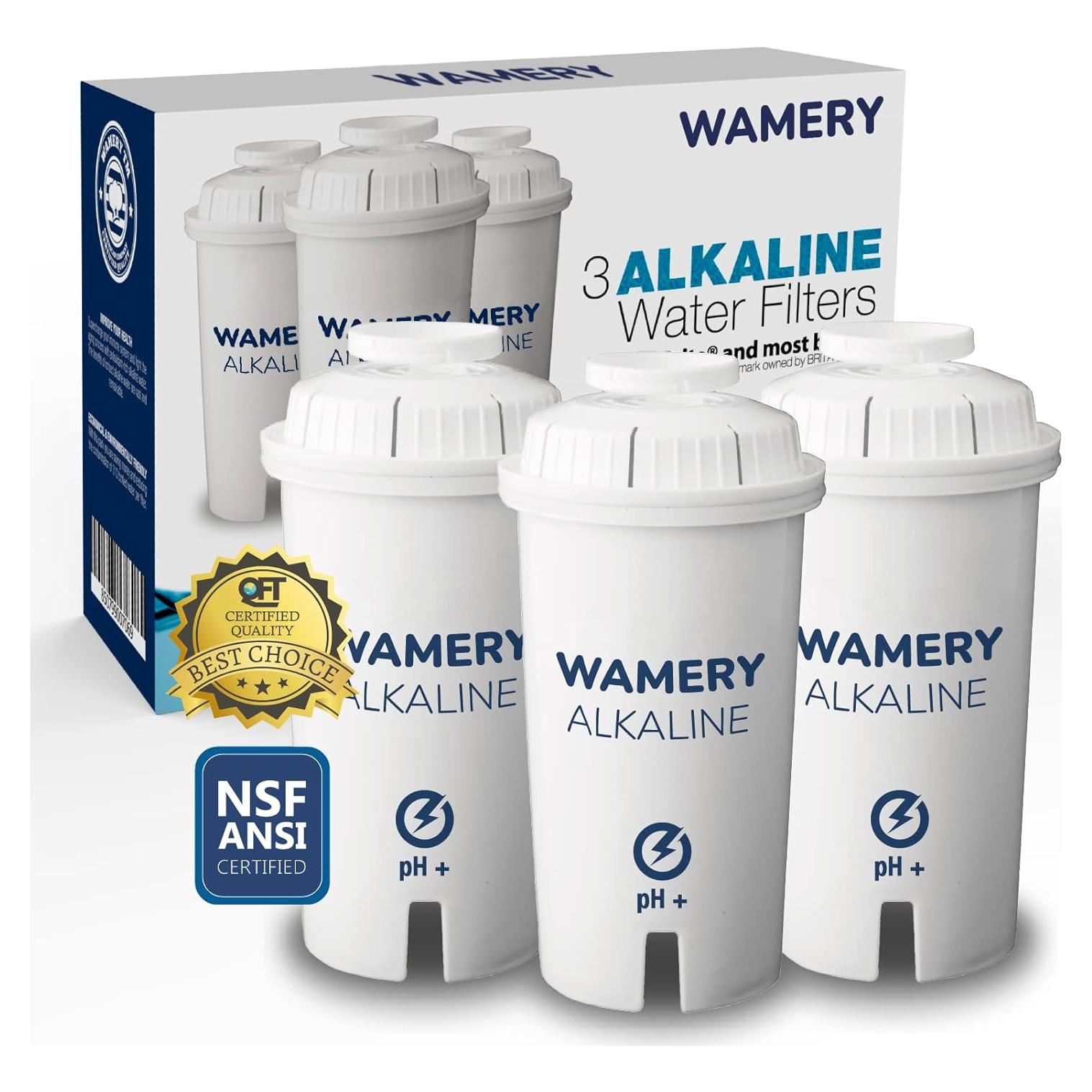 Filtro de Agua Alcalino Wamery para Jarras Brita - Paquete de 3
