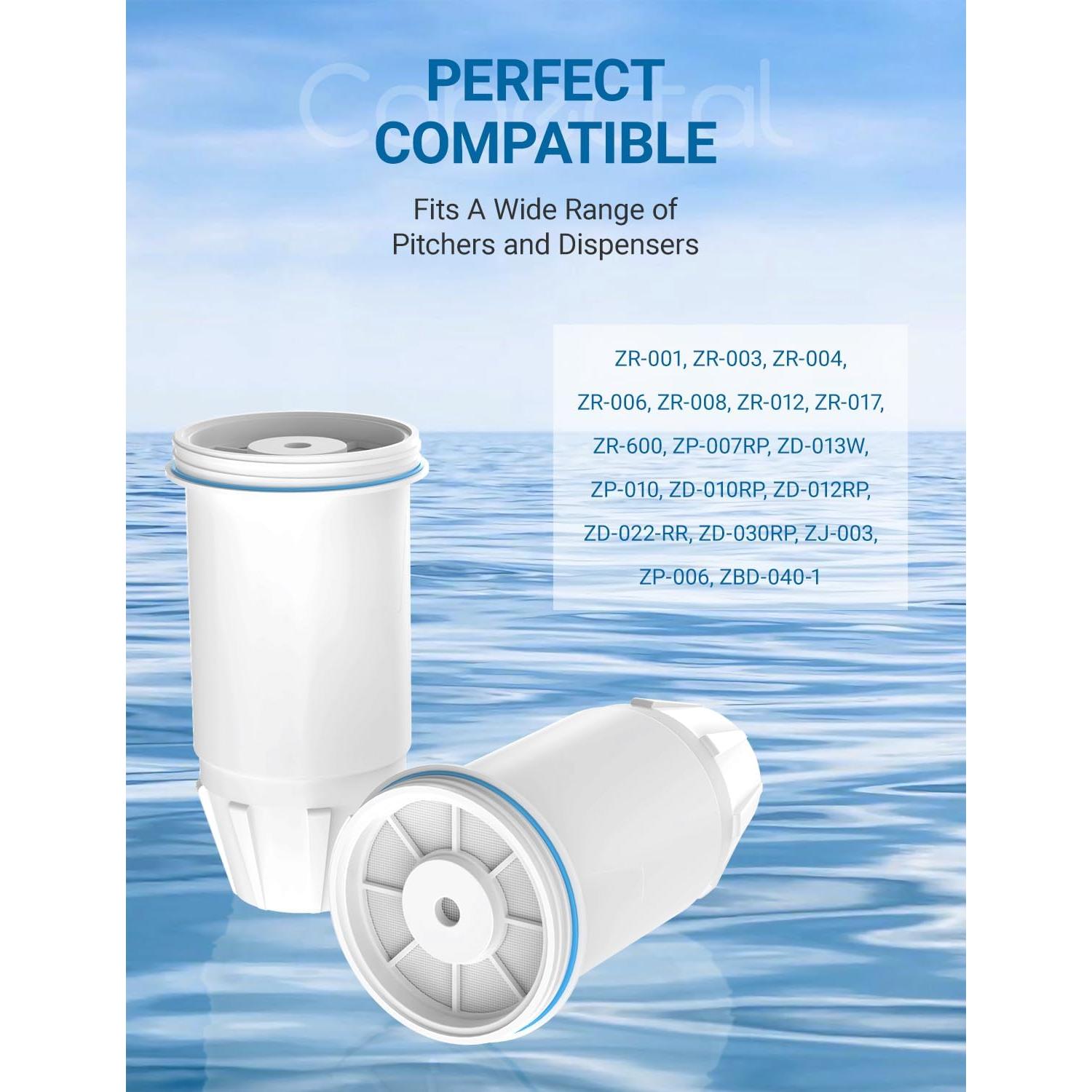 Filtro de Agua Cobectal ZR-001 ZR-004 ZP-006 Paquete de 4