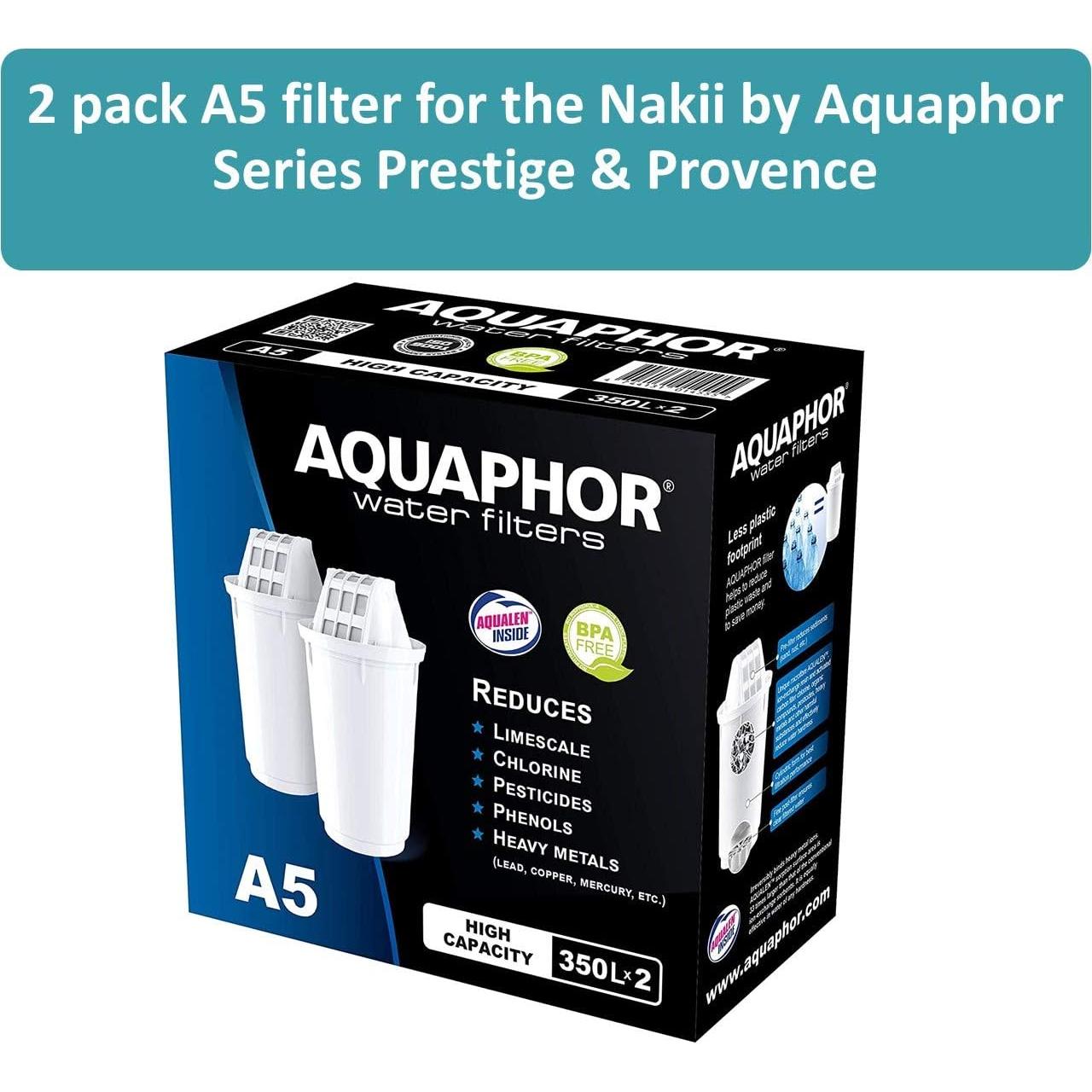 Filtro de Reemplazo Nakii A5 para Jarra de Agua - 2 Unidades