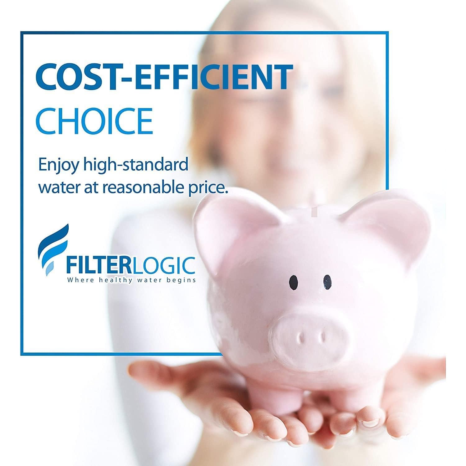 Filtro de agua FilterLogic FL-PF06, paquete de 6, compatible con Brita