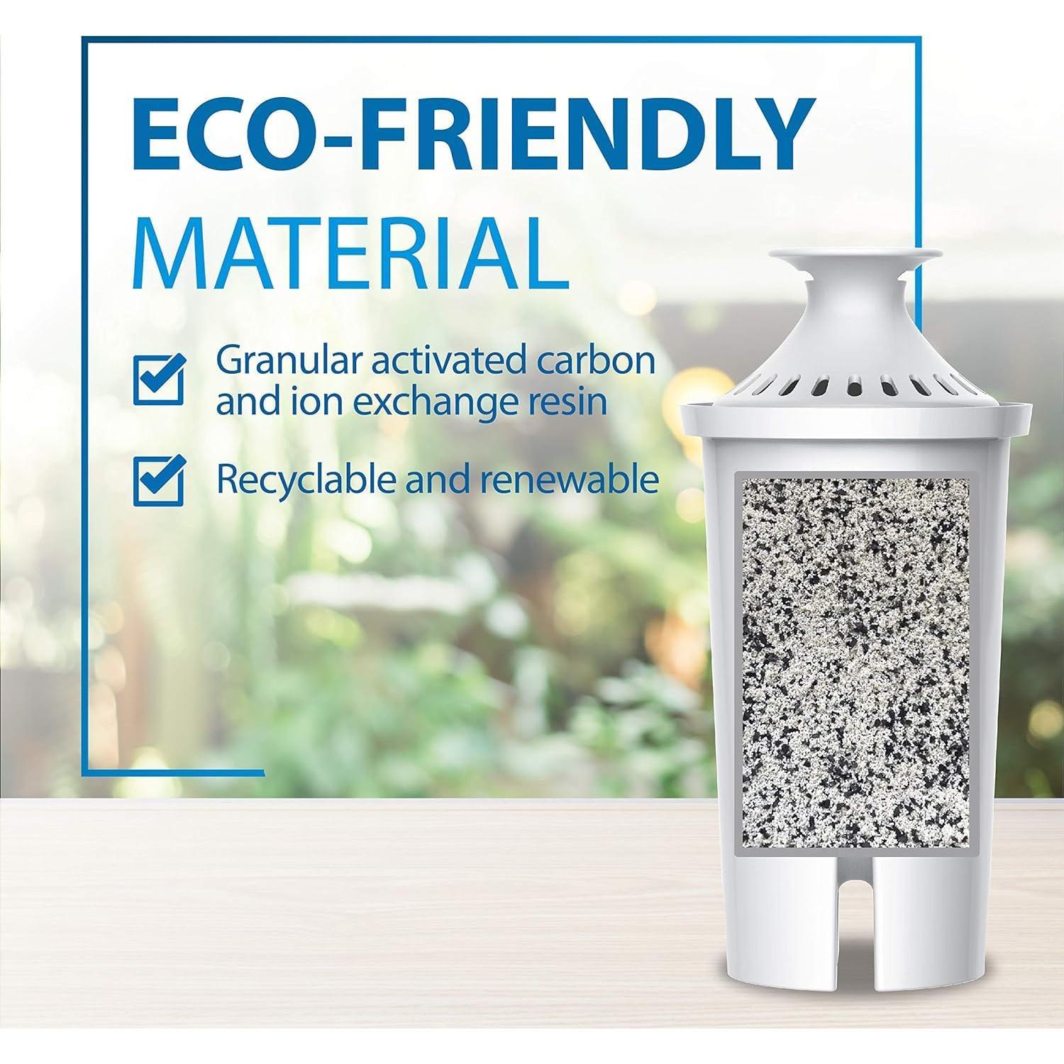 Filtro de agua FilterLogic FL-PF06, paquete de 6, compatible con Brita