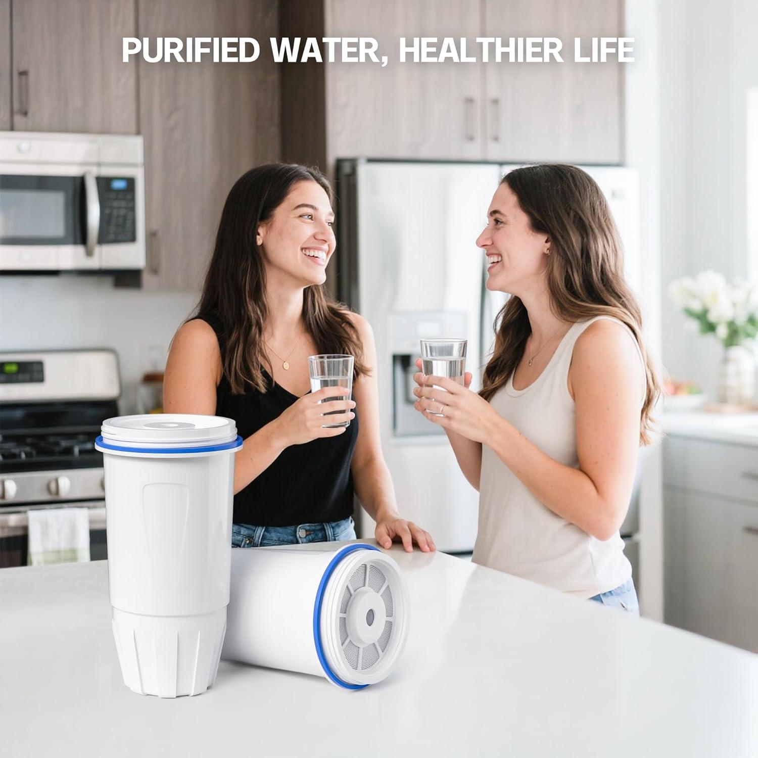 Filtro de Agua NUTTUTO 2 Paquetes Compatible con Jarras Zero