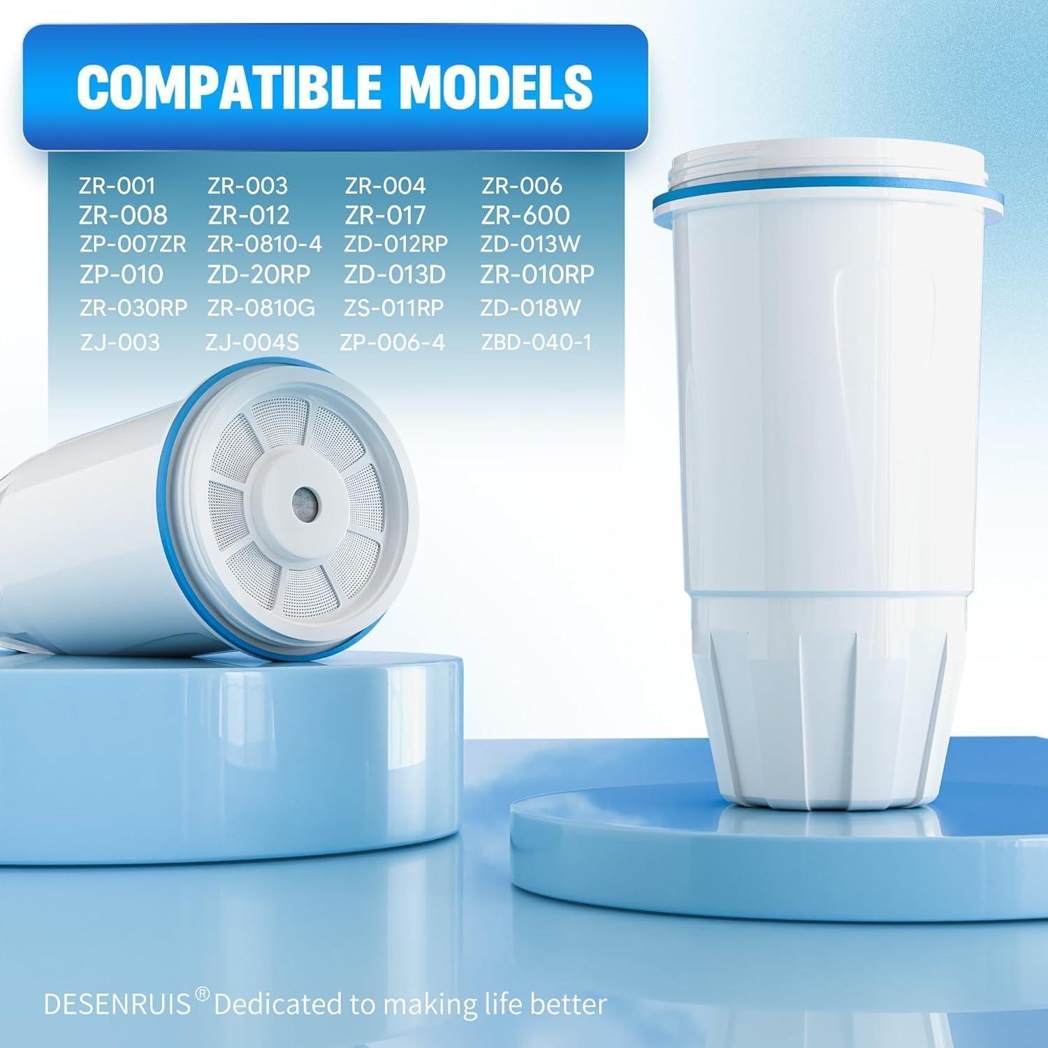 Filtro de Agua Mejorado DESENRUIS para Jarras y Dispensadores - Paquete de 6