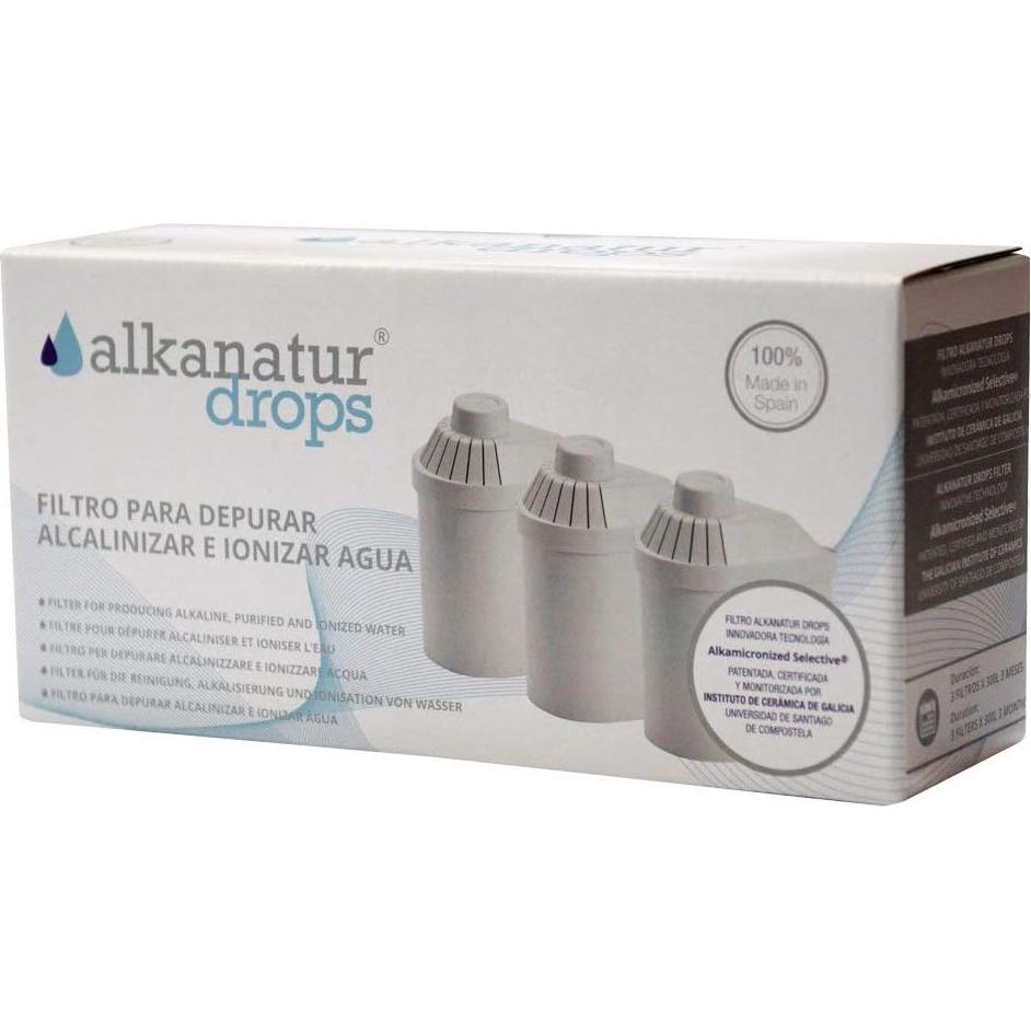 Filtro de Reemplazo Alkanatur para Jarra - Paquete de 3 - Filtra 400L