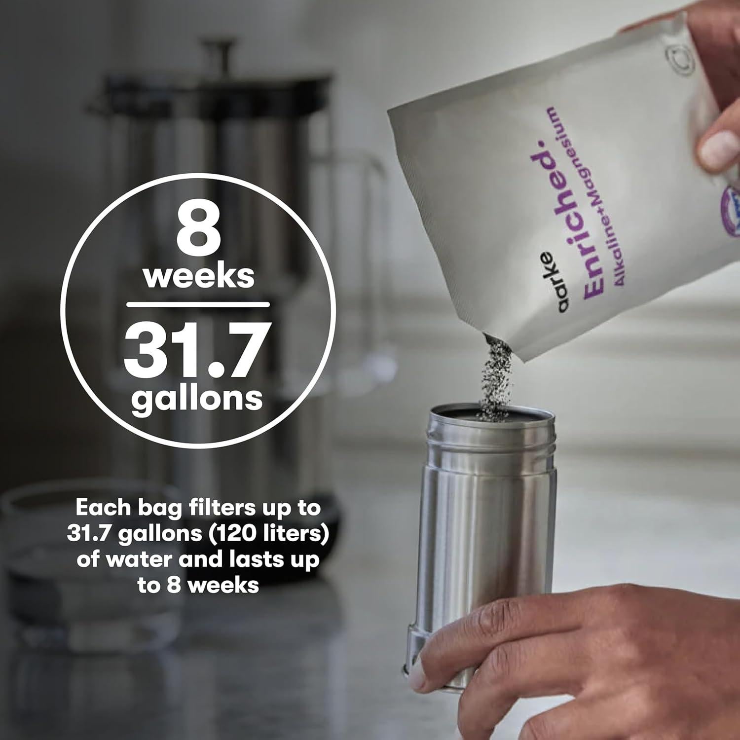 Filtro Granulado aarke - Recarga Ecológica pH Alcalino (3 Unidades)