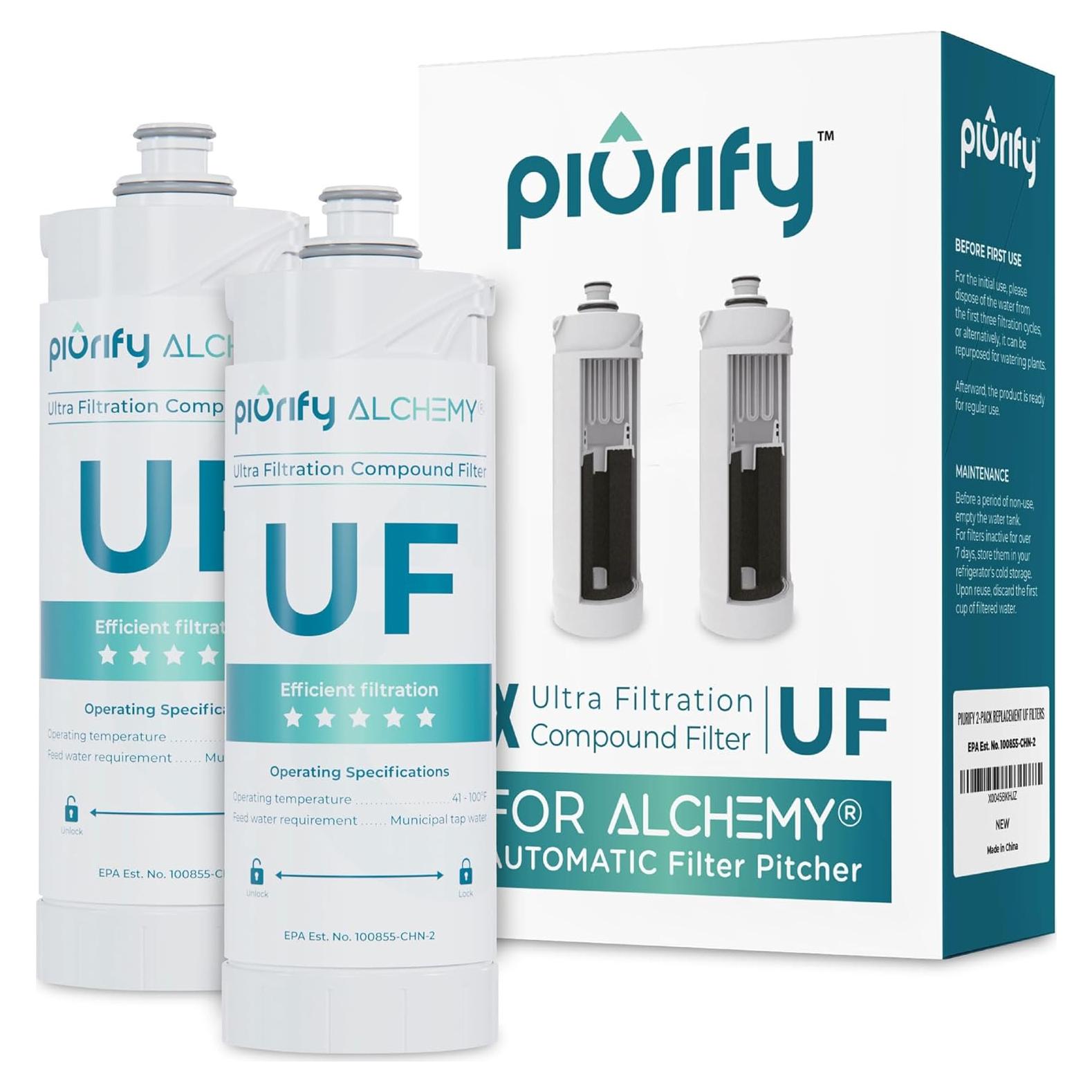 Paquete de 2 Filtros de Carbono PIURIFY Alchemy UF - 500L