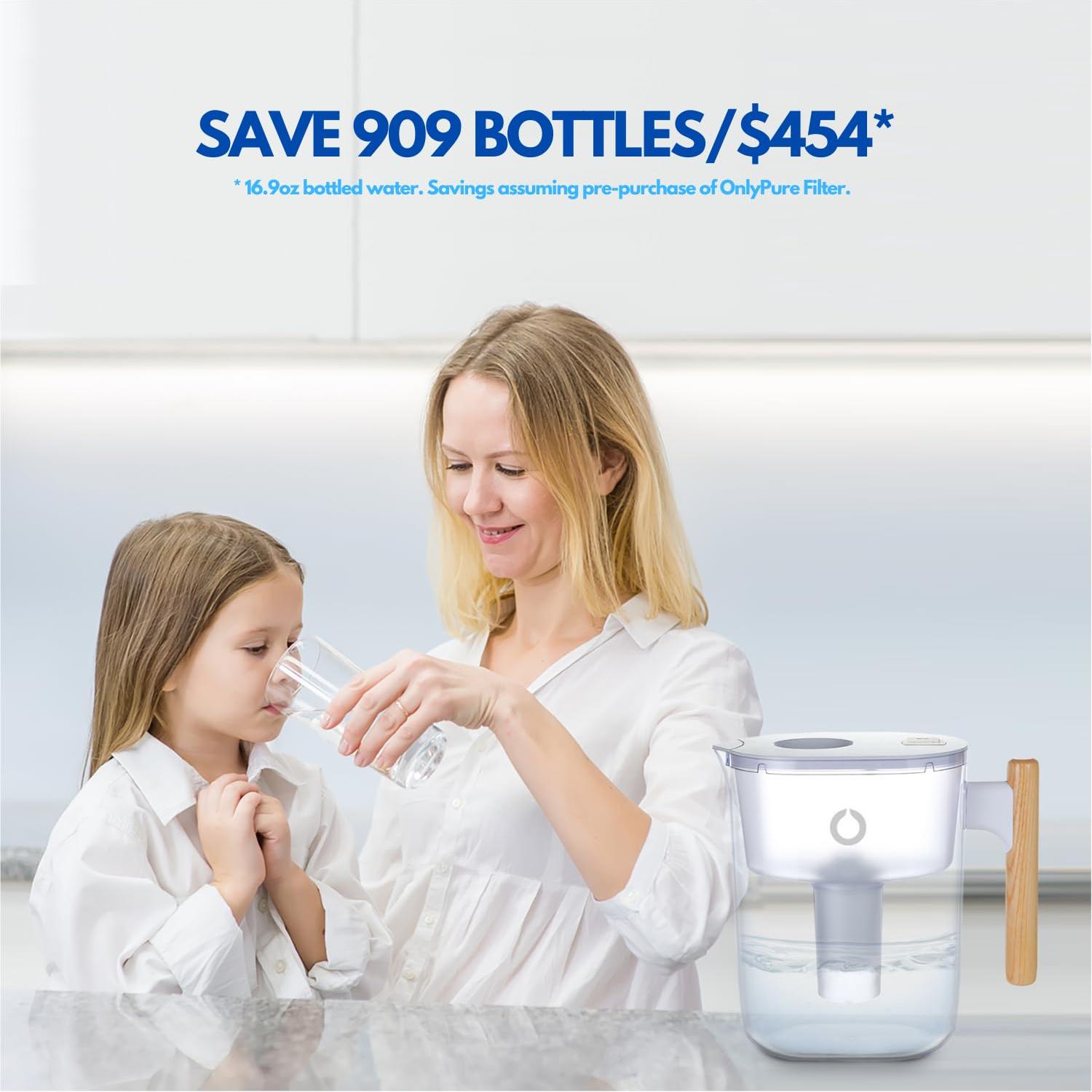 Jarra de Filtro de Agua OnlyPure 10 Tazas 120 Galones