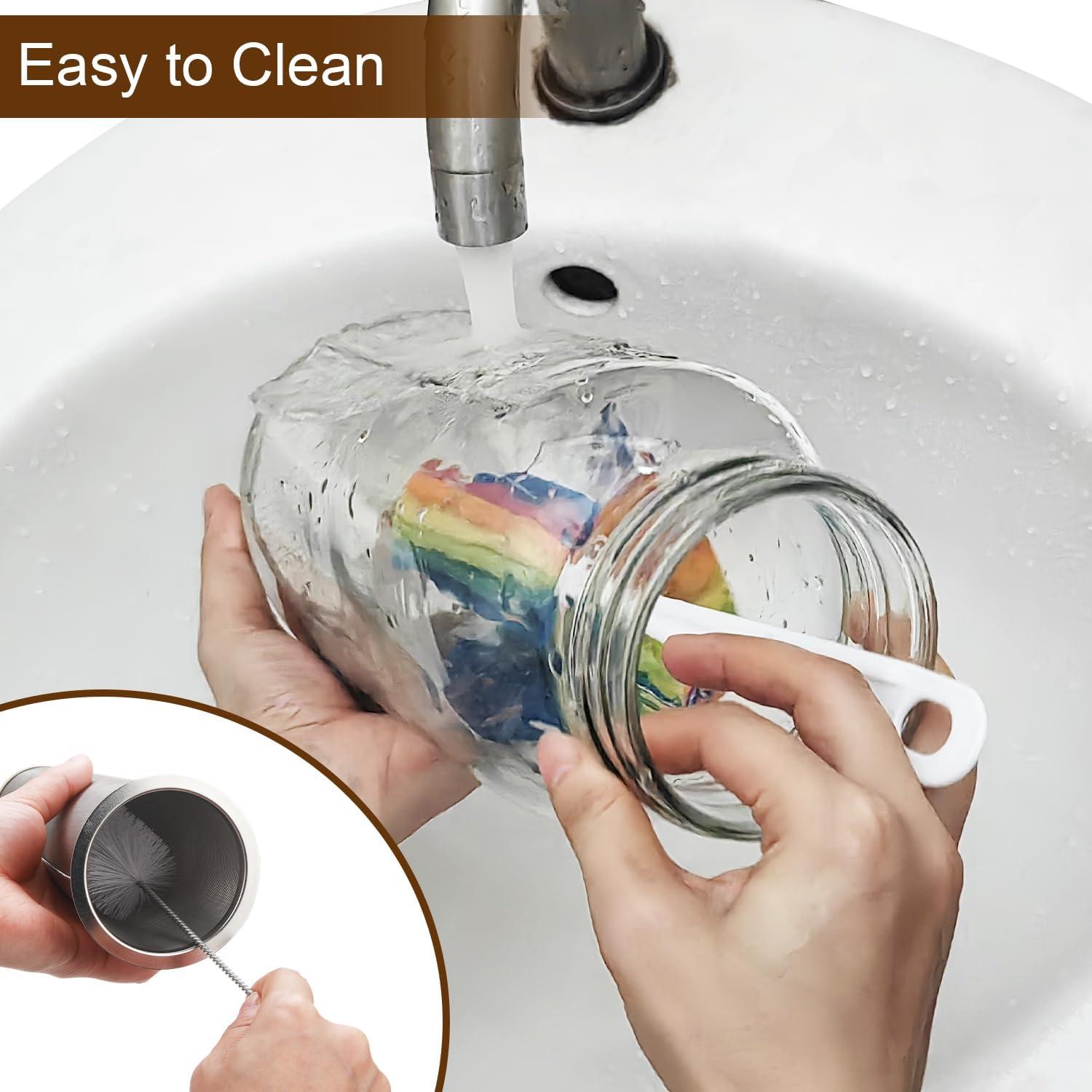 Jarra de Café Frío Heyglee 1.89L con Filtro Acero Inoxidable