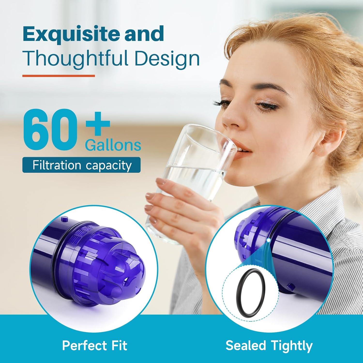 Filtro de Agua de Jarra ICEPURE PPF001 Reemplazo PUR 6 Pack