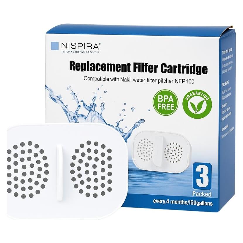 Filtro de Agua Nispira NFP-100 para Jarra Nakii - Paquete de 3