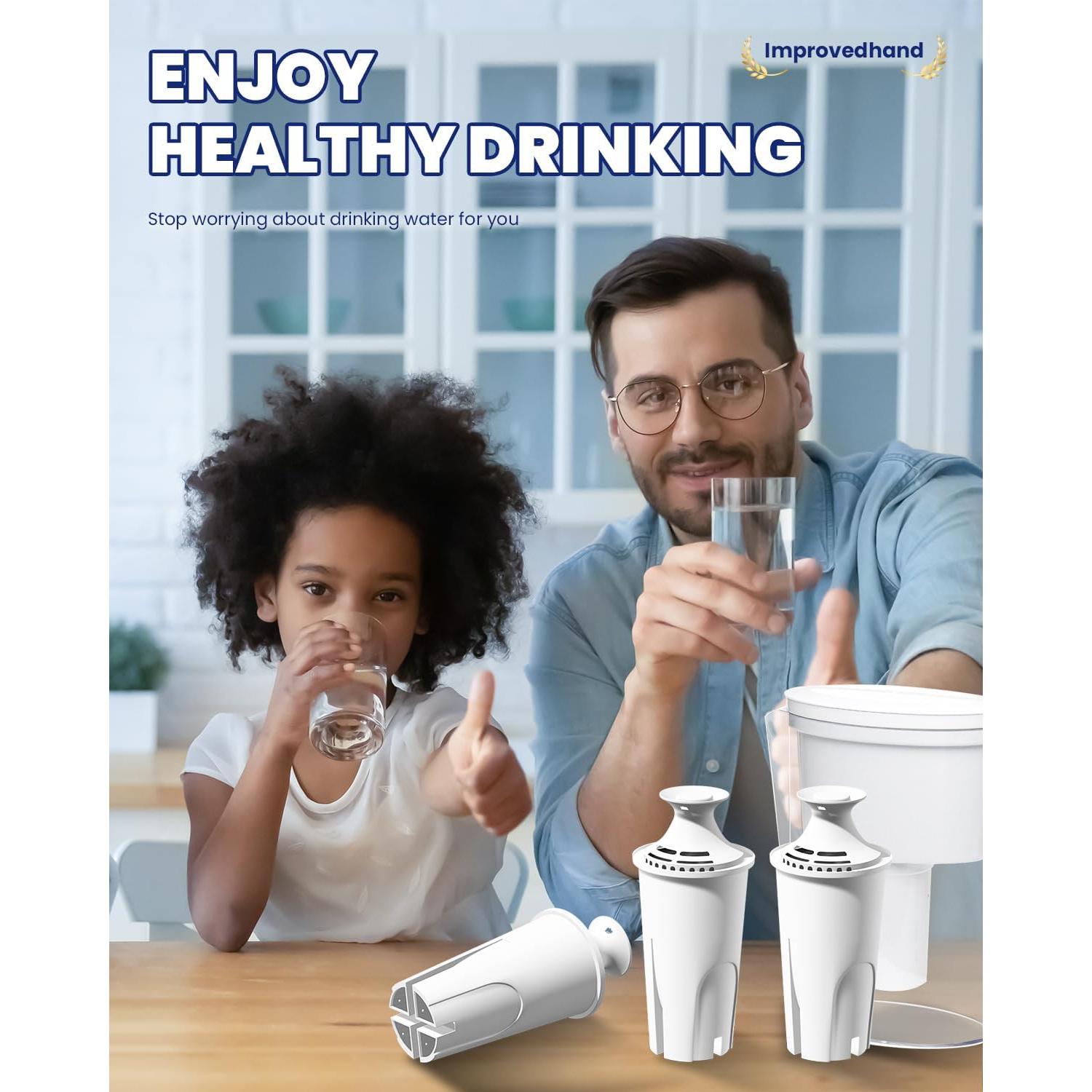 Filtro de Agua Improvedhand OB03 Compatible con Jarras y Dispensadores, Paquete de 6