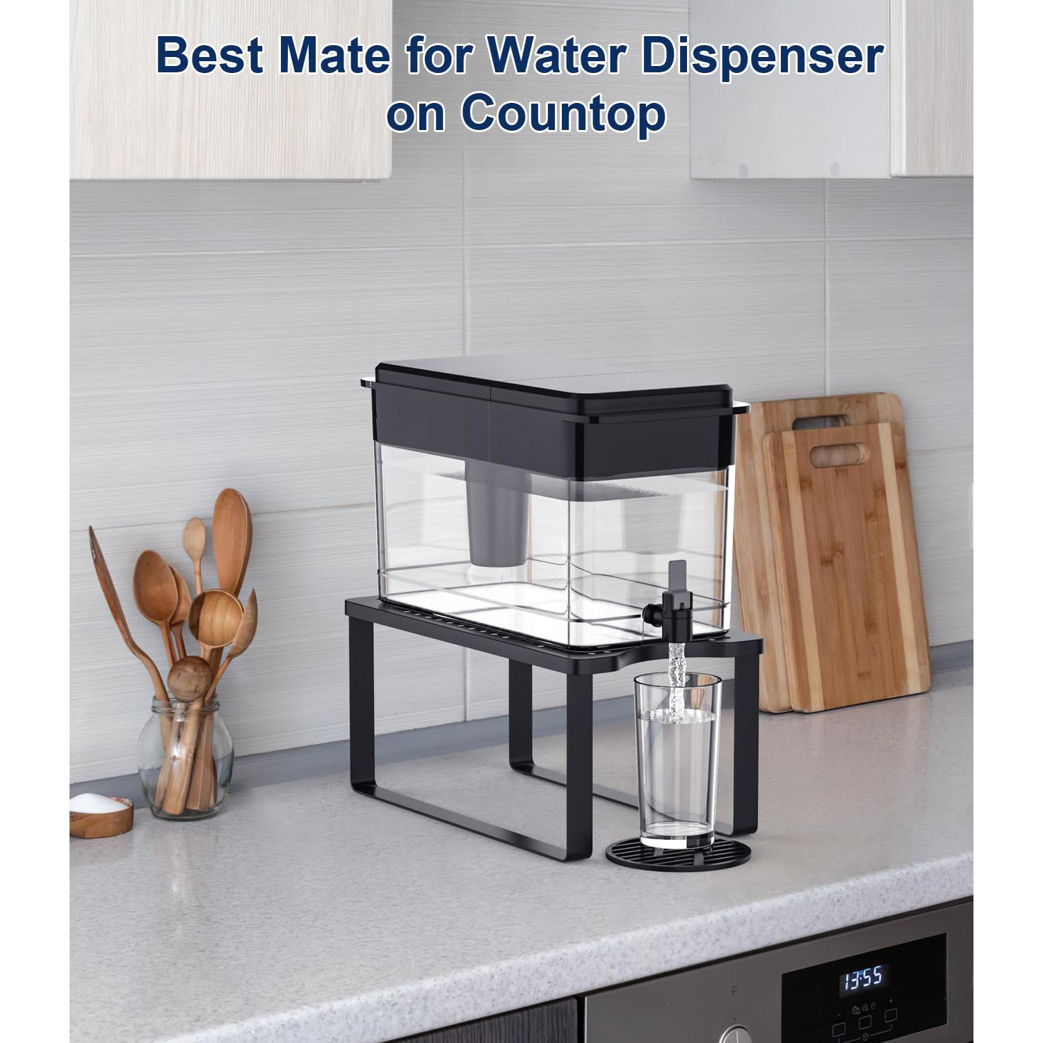 Soporte de metal para dispensador de agua Brita con bandeja