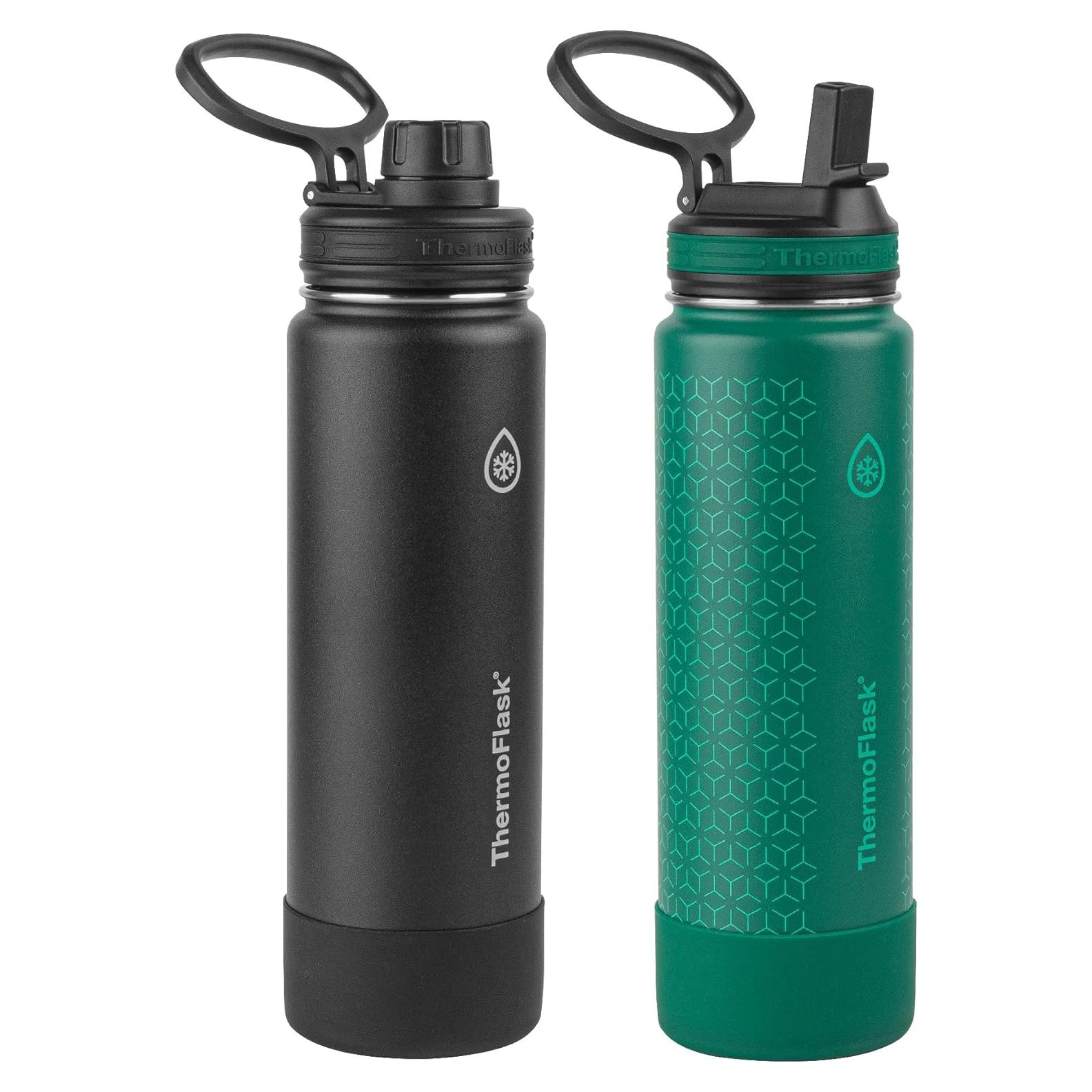 Botellas de Agua Aisladas ThermoFlask 710 ml 2-Pack Acero Inoxidable