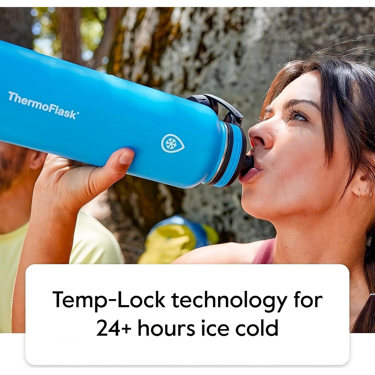 Botellas de Agua Aisladas ThermoFlask 710 ml 2-Pack Acero Inoxidable