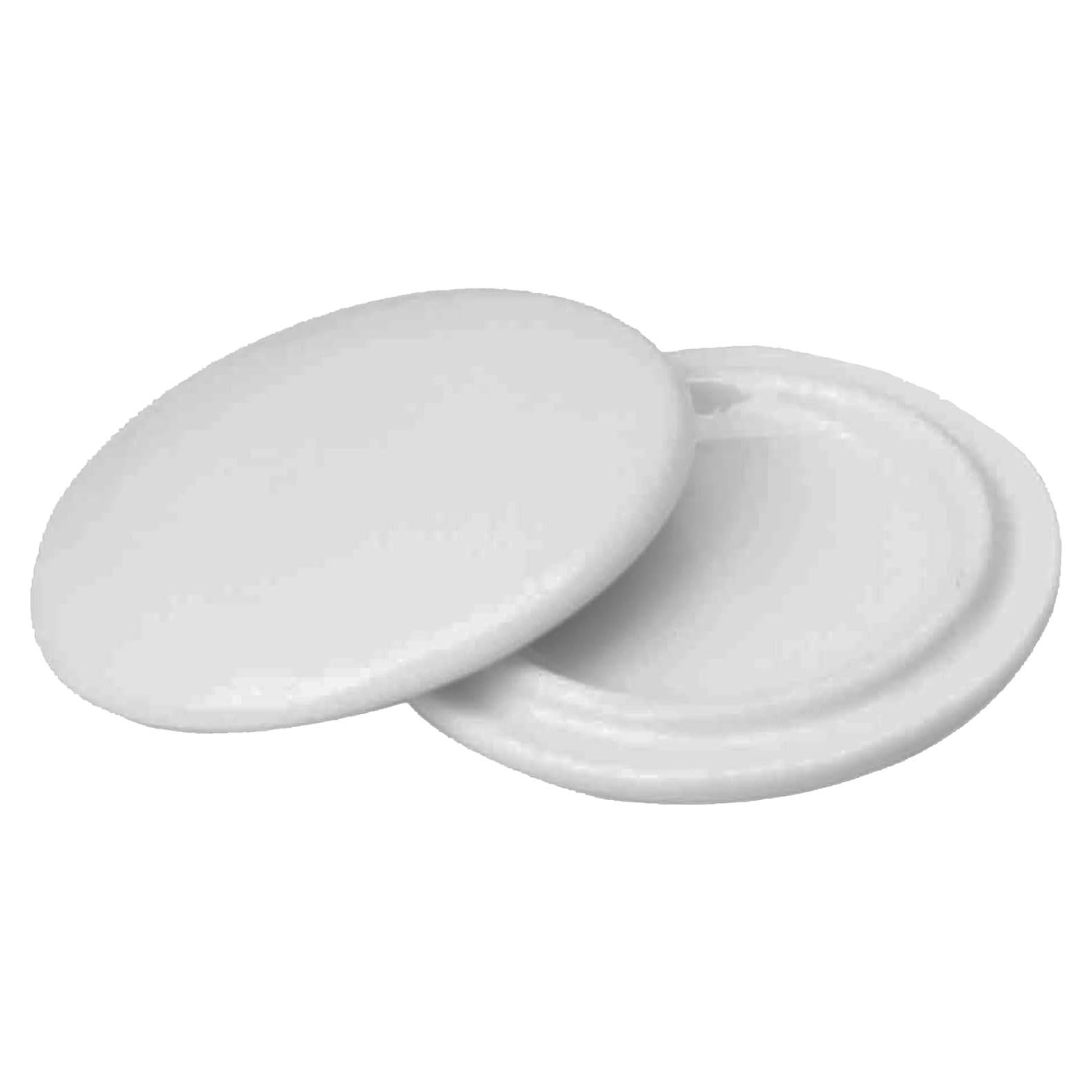 2 Tapas Reutilizables Cerámica Blanca 11oz PRINT SUPREMACY