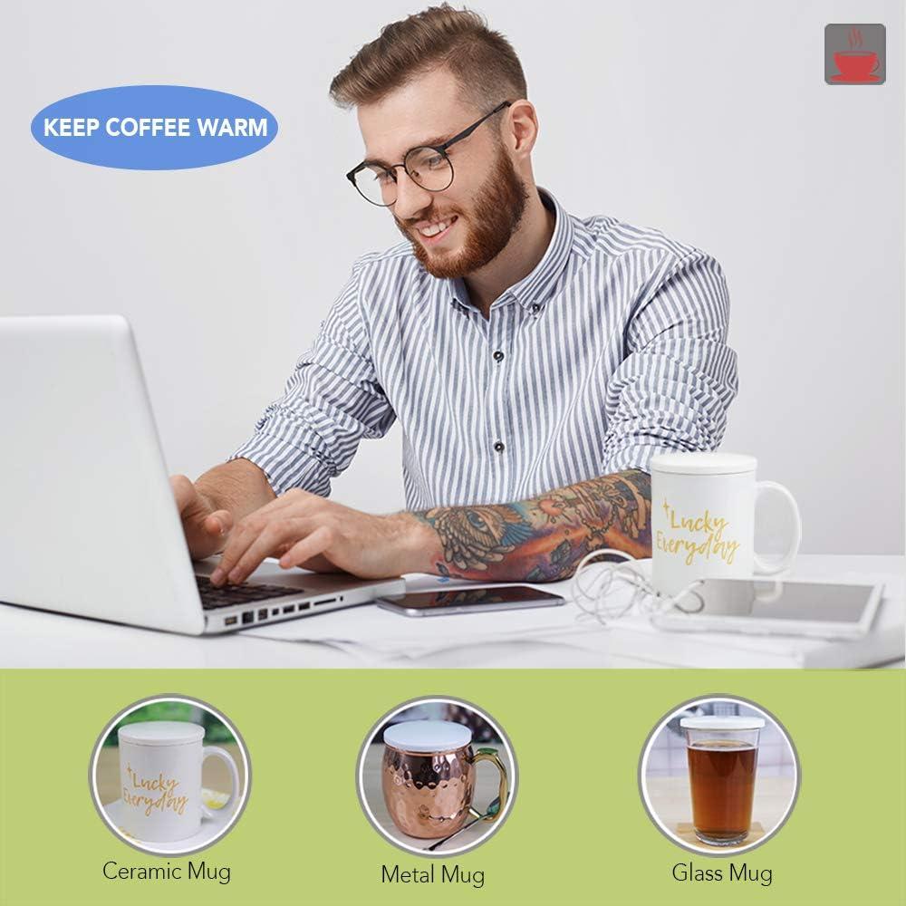 2 Tapas Reutilizables Cerámica Blanca 11oz PRINT SUPREMACY