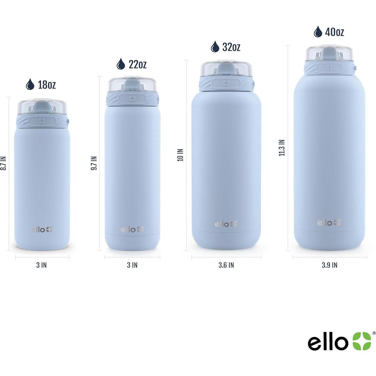 Botella de Agua Ello Cooper 32oz Acero Inoxidable Aislada