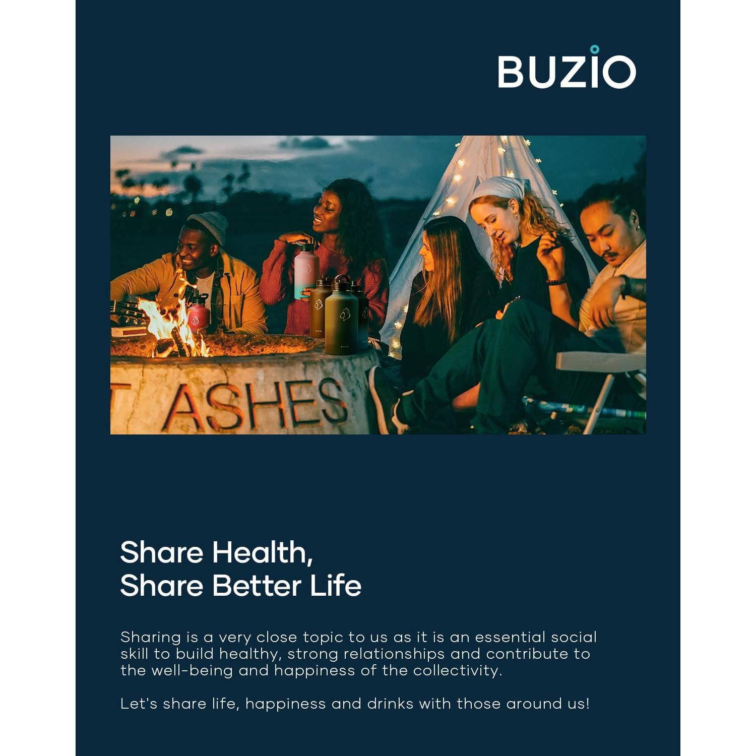 Botella de Agua Aislada BUZIO 1893 ml Acero Inoxidable Negra