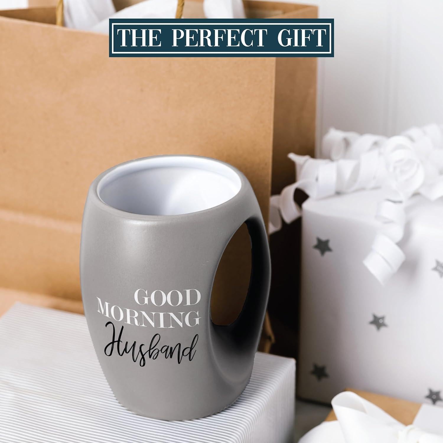 Taza Calentadora de Manos Pavilion Gift 16 oz Gris Esposo