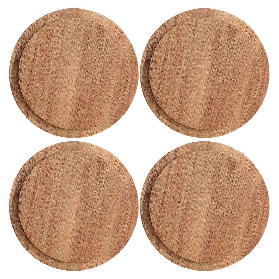 Tapa de Madera Lurrose para Taza de Café y Té - 4 Piezas