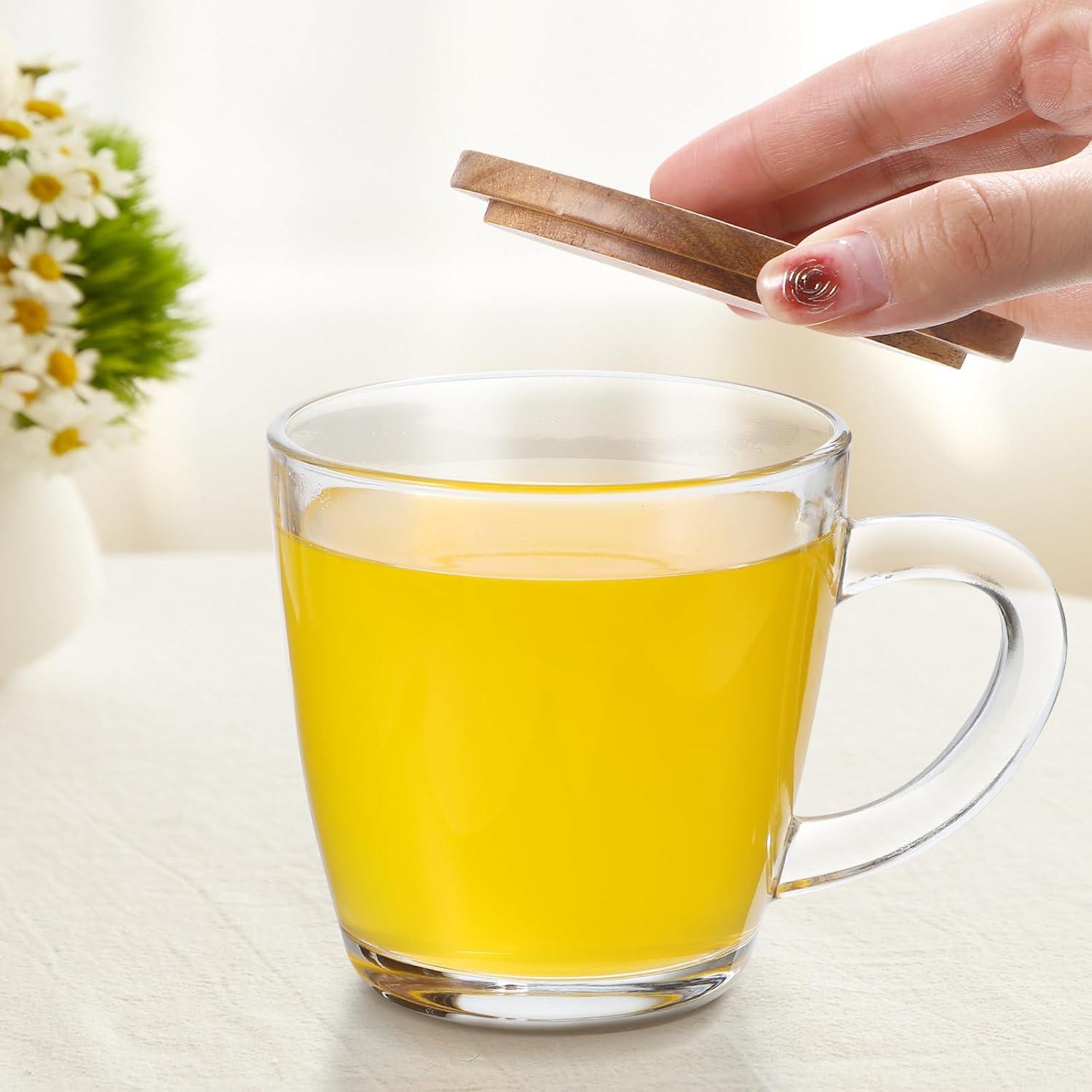 Tapa de Madera Lurrose para Taza de Café y Té - 4 Piezas