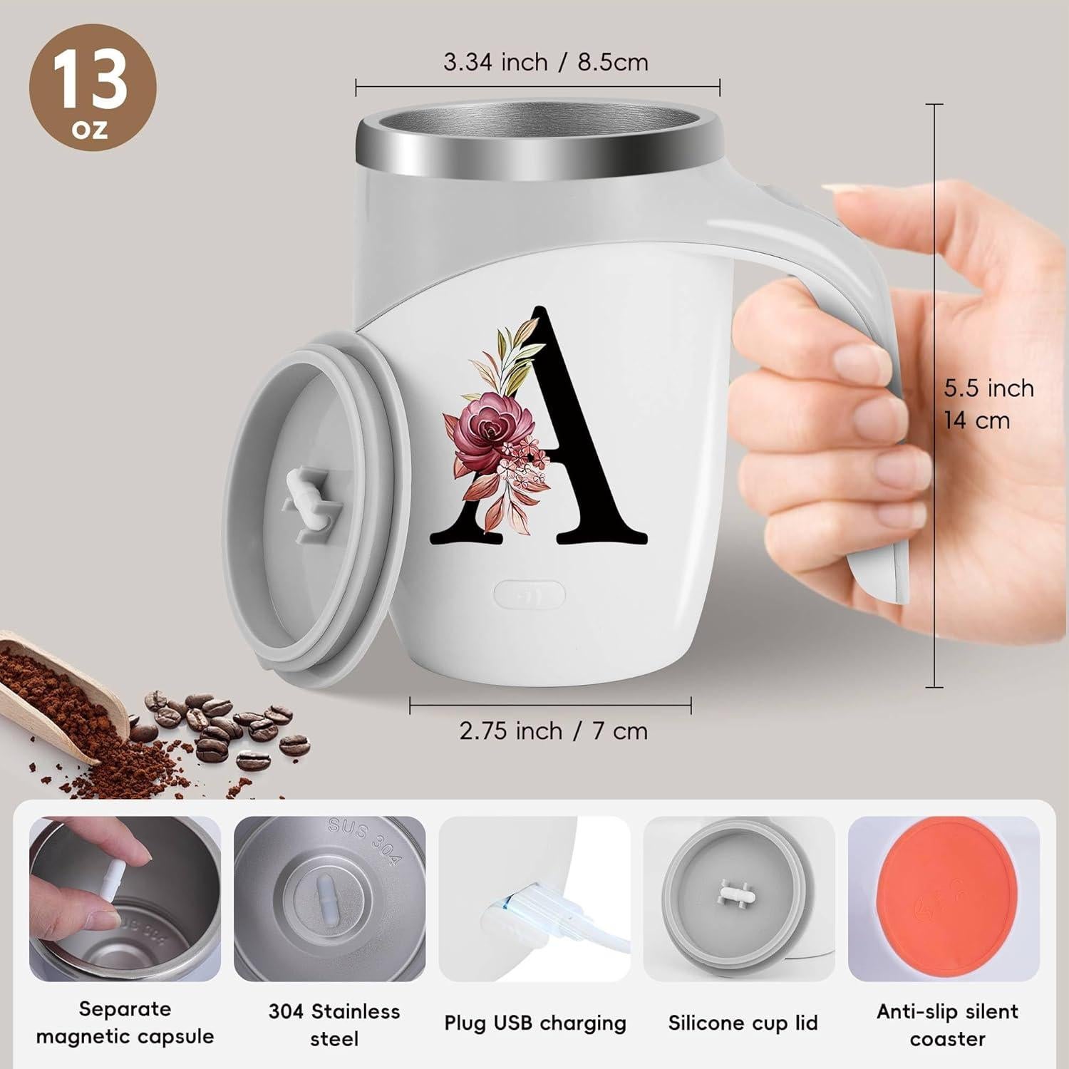 Taza de Café Aislada MNZZ con Agitación Magnética 340g
