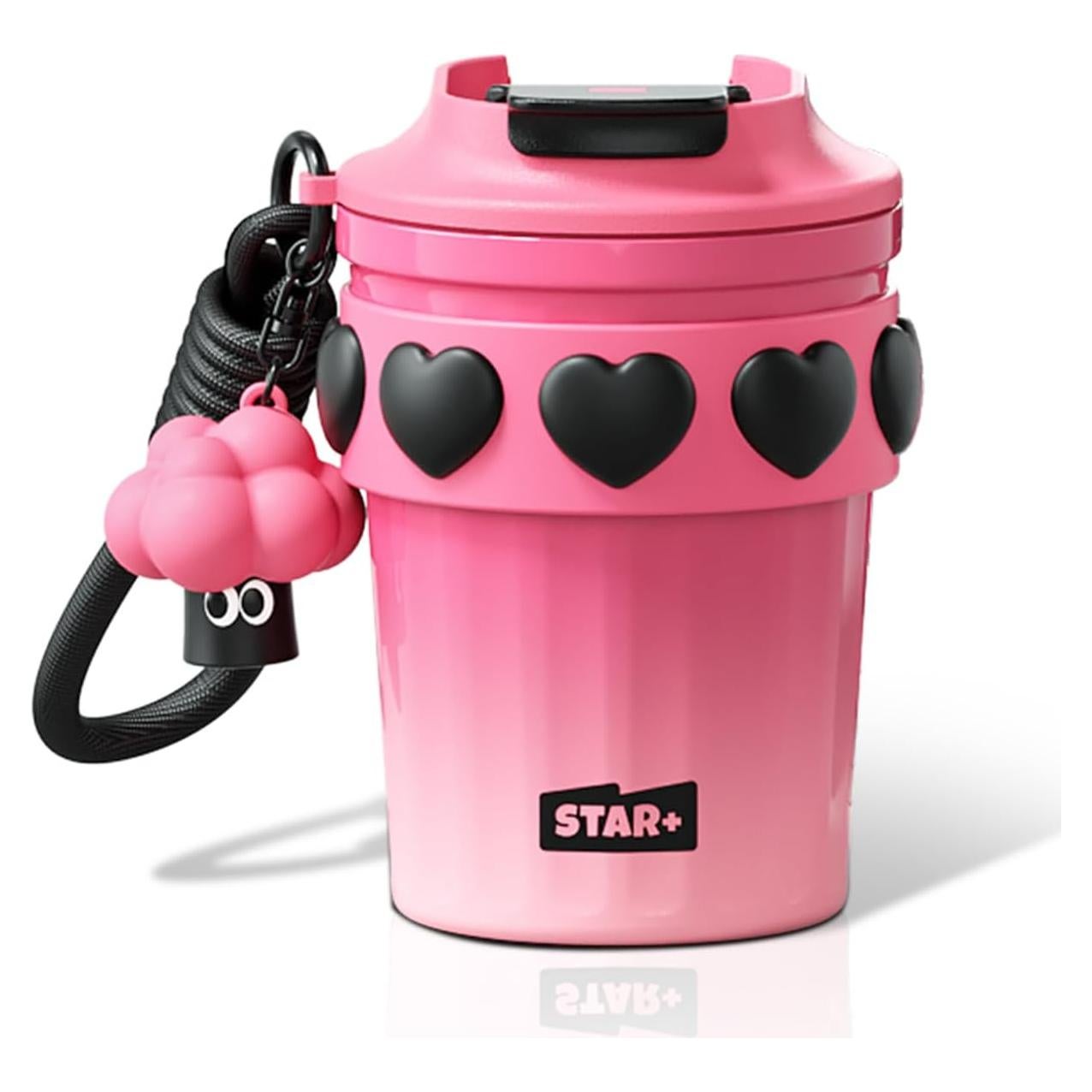 Taza de viaje SDGA+ 355 ml acero inoxidable rosa térmica